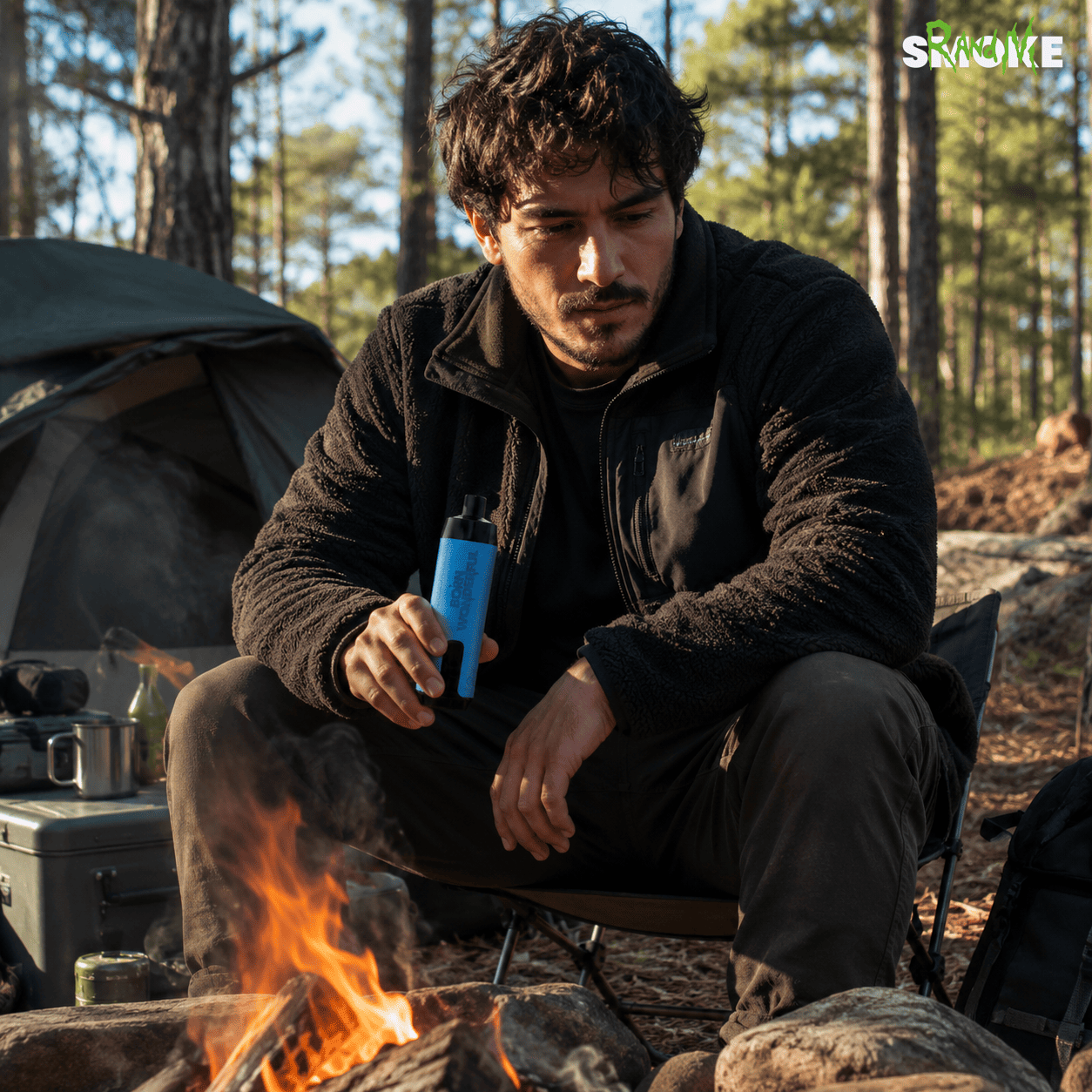 RandM Vape beim Camping und Wandern