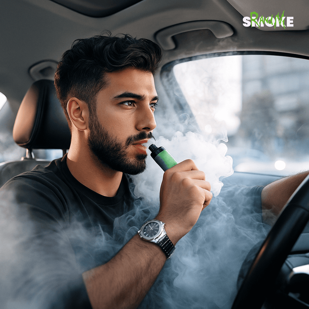 RandM Vape beim Autofahren