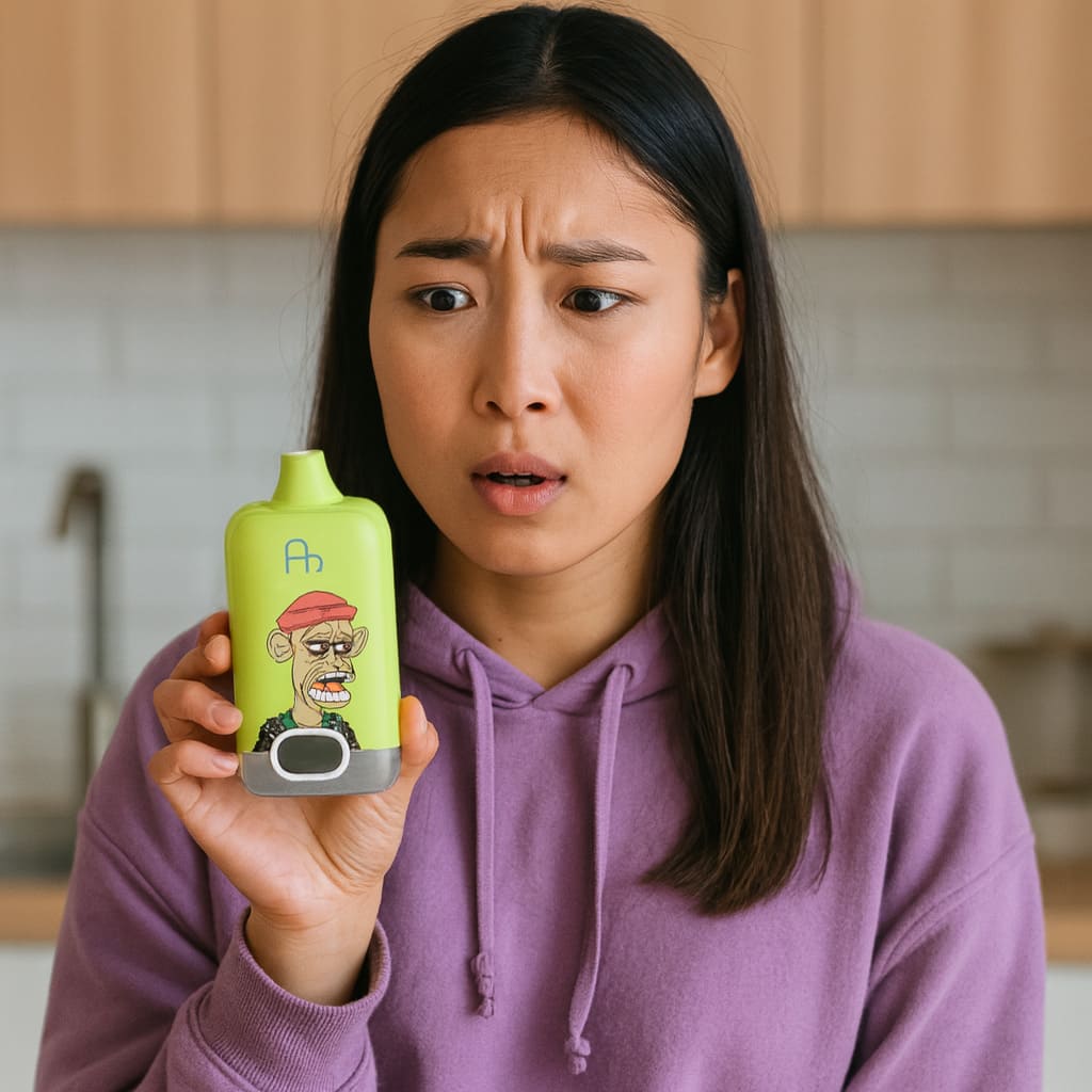 Woran erkenne ich ohne Anzeigen, dass meine RandM Vape fast leer ist?