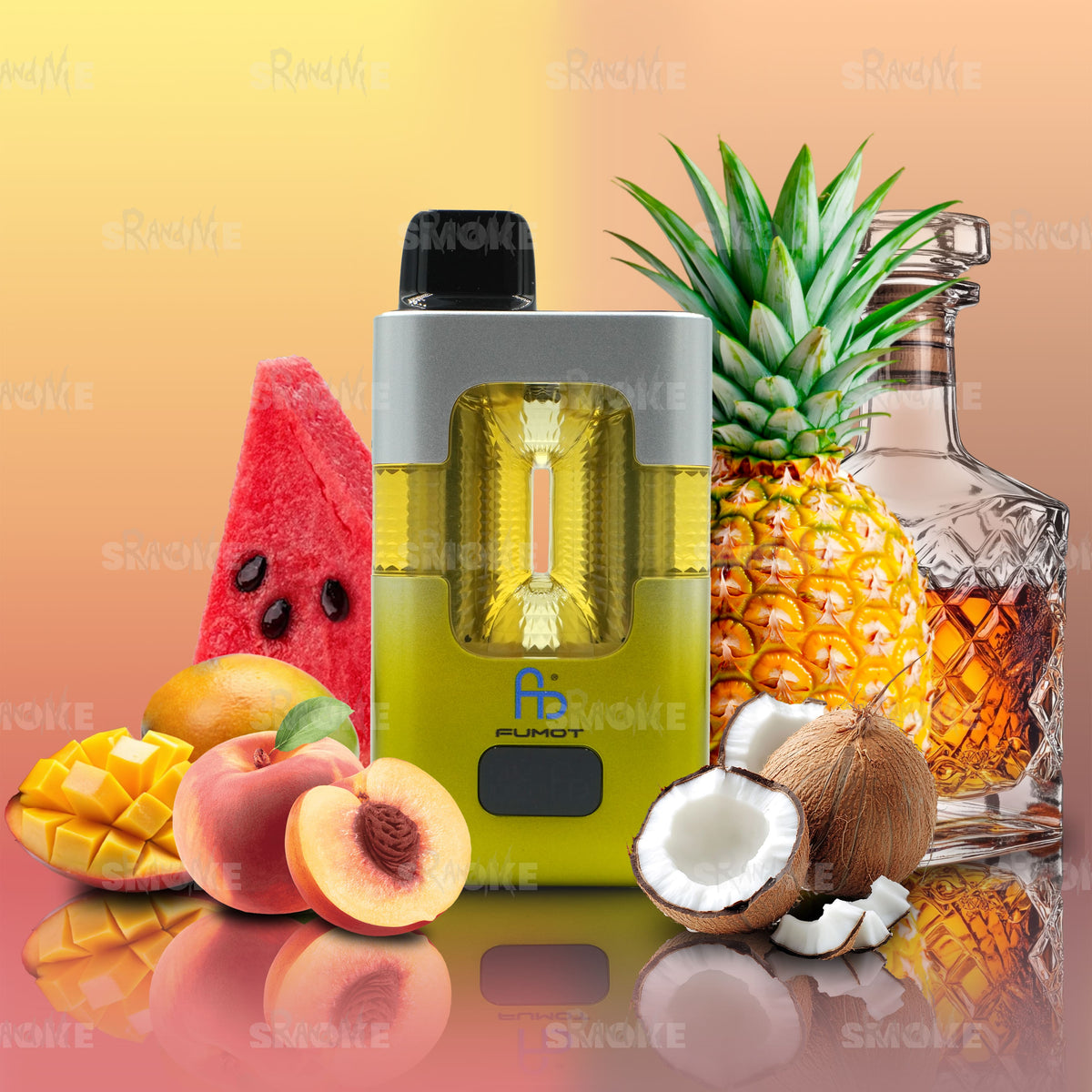 FUMOT 50000 Peach Mango Watermelon & Pina Colada – Tropischer Fruchtmix mit Kokosnote