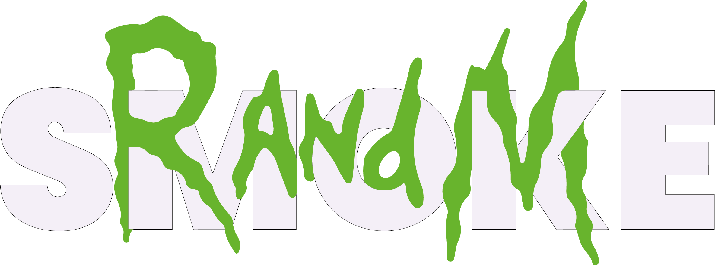 RandM Smoke Logo mit Outline – Minimalistisches RandM Smoke Logo
