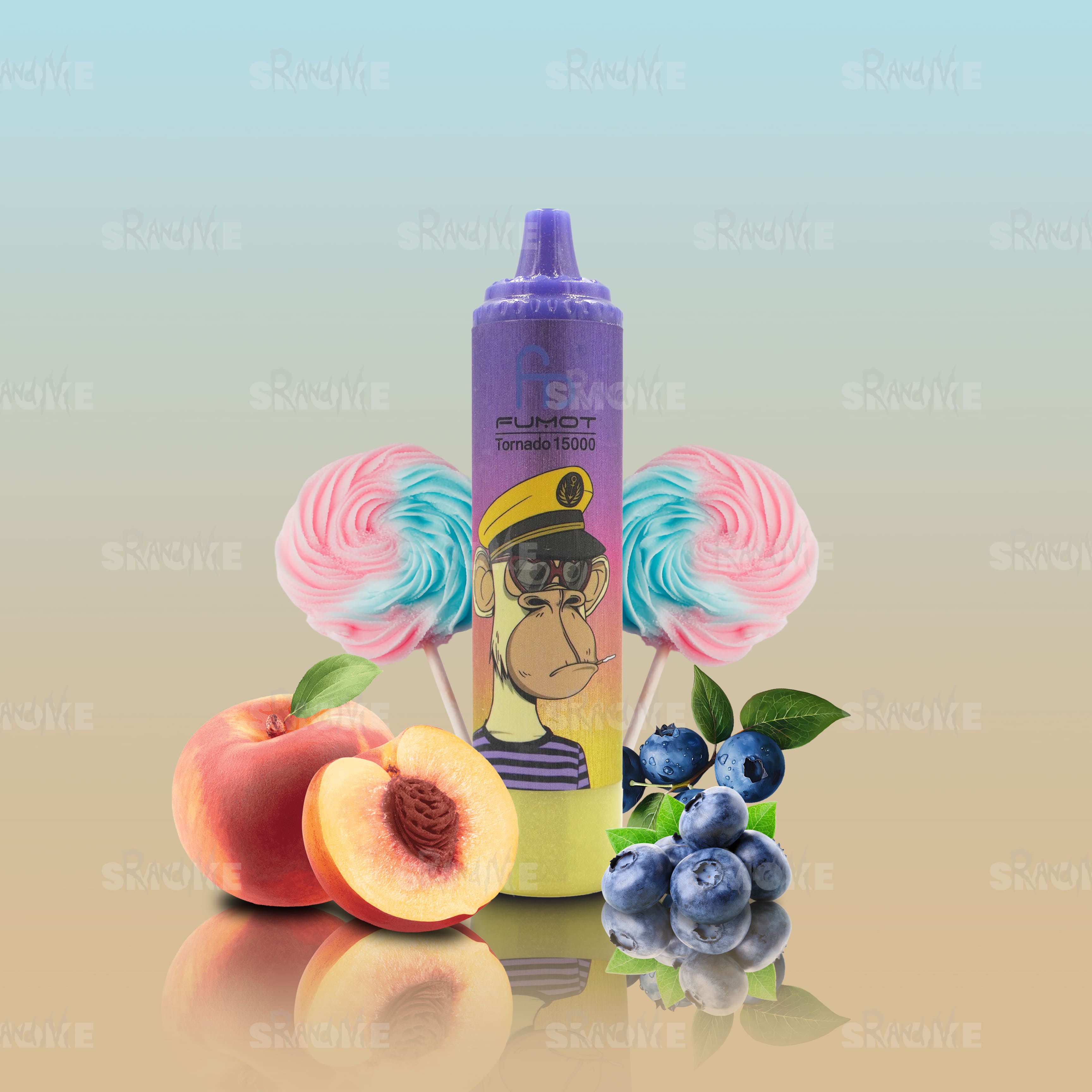 RandM Tornado 15000 - Peach Blueberry Candy