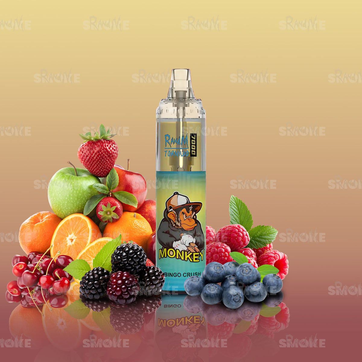 RandM Tornado Vape 7000 Bingo Crush – Fruchtiger Beerenmix mit Eisnote