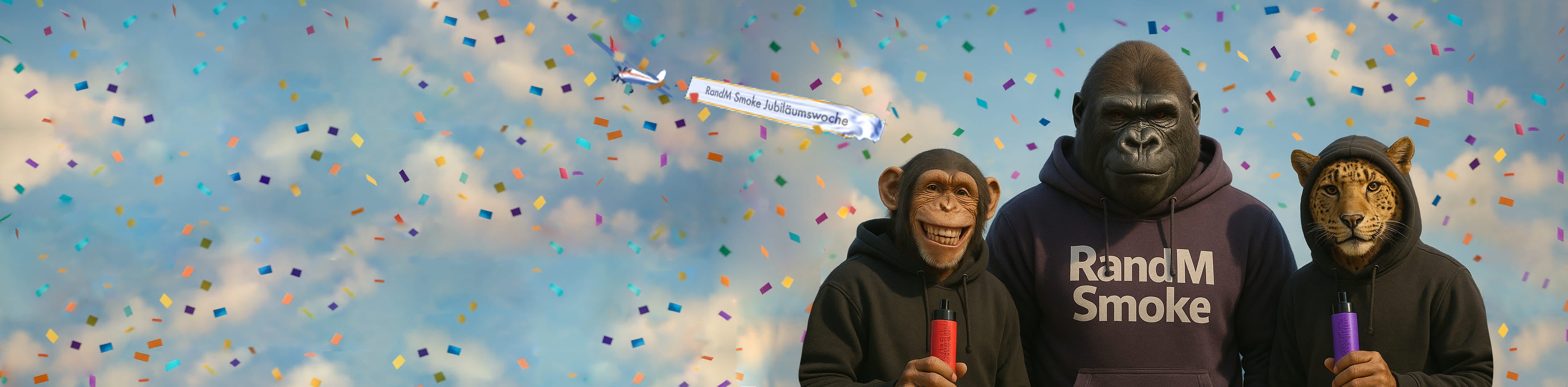 RandM Tornado Vapes Jubiläums Banner Web – Übersicht der Kollektion