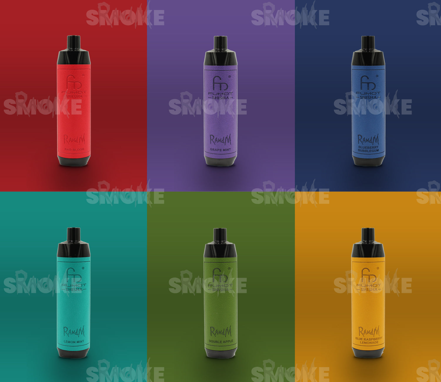 RandM Vape Banner Mobil – Auswahl an RandM Tornado Vapes in kompakter Darstellung