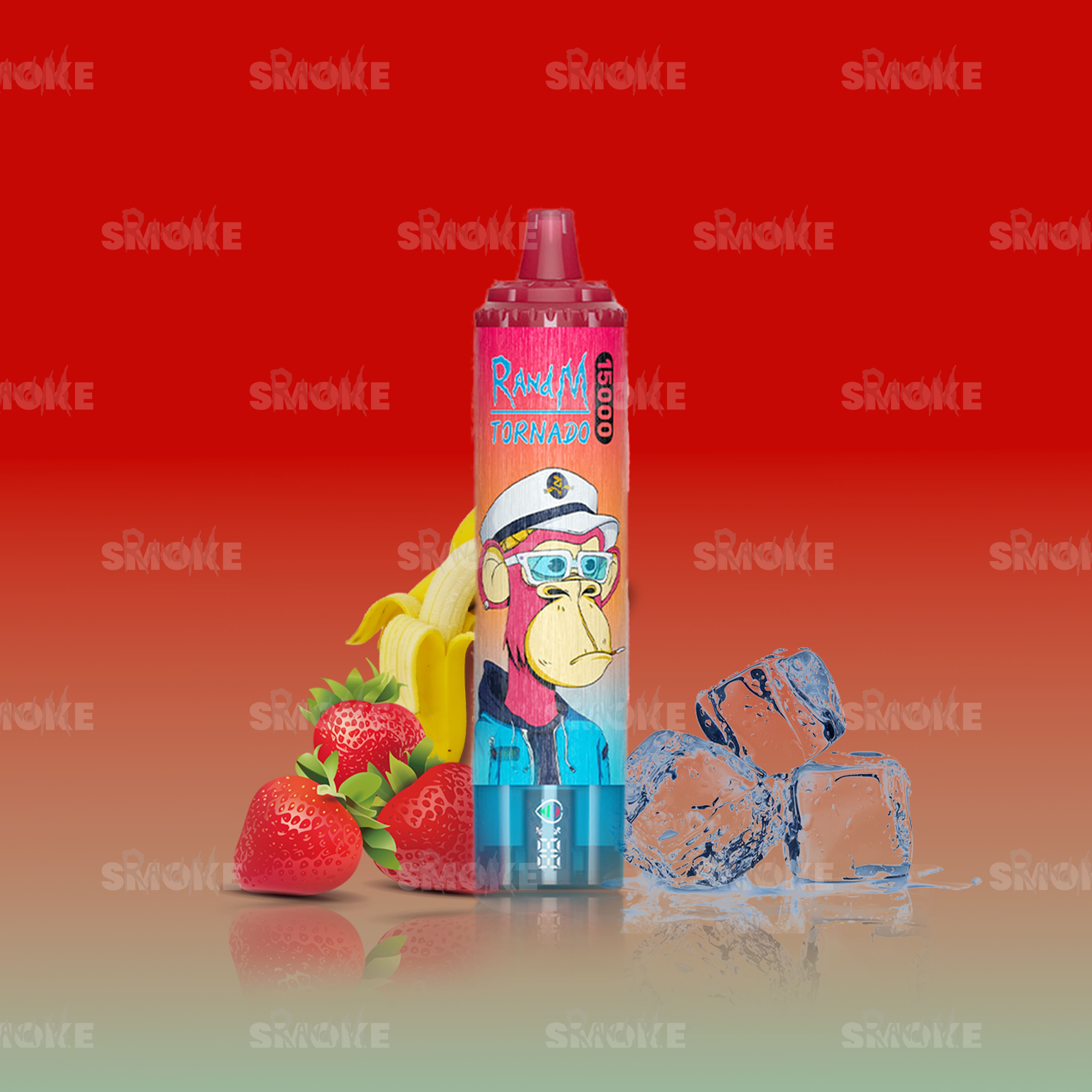 RandM Tornado Vape 15000 Strawberry Banana – Mischung aus Erdbeere und Banane