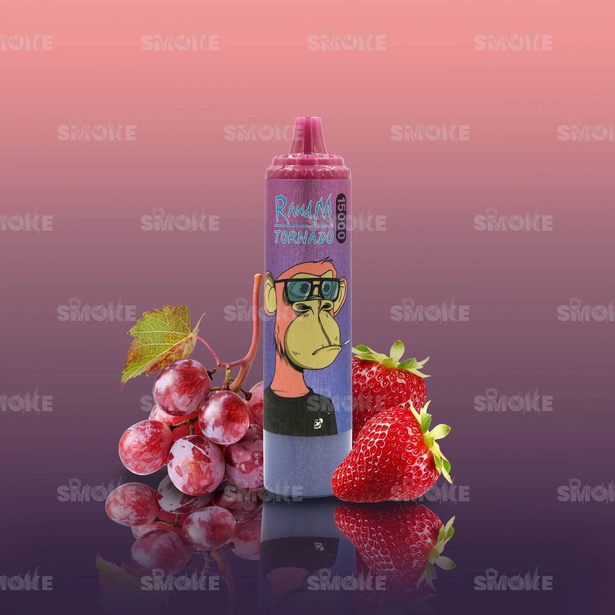 RandM Vape Tornado 15000 Strawberry Grape – Fruchtige Erdbeere verschmilzt mit süßer Traube zu einem harmonischen Duo