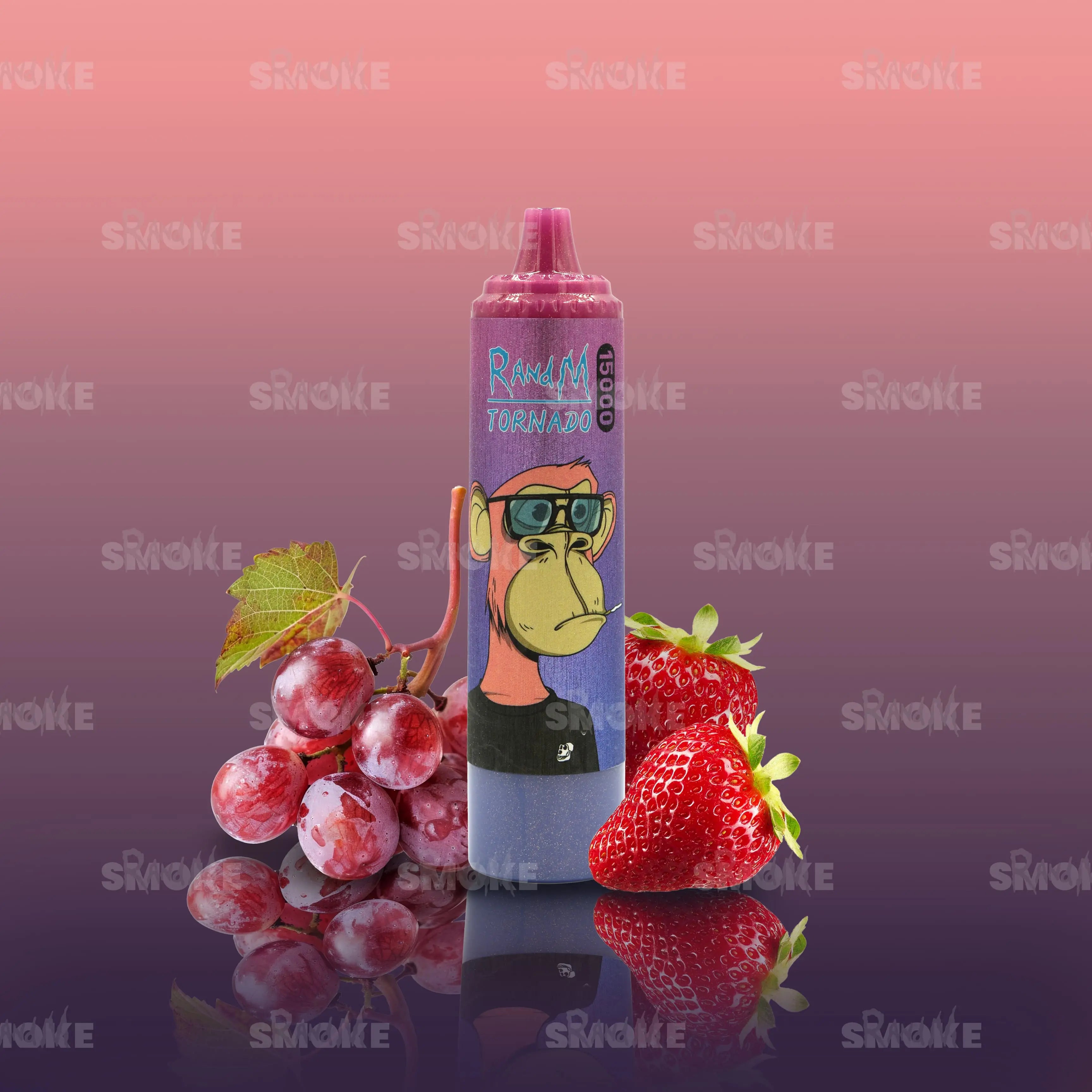 RandM Vape Tornado 15000 Strawberry Grape – Fruchtige Erdbeere verschmilzt mit süßer Traube zu einem harmonischen Duo