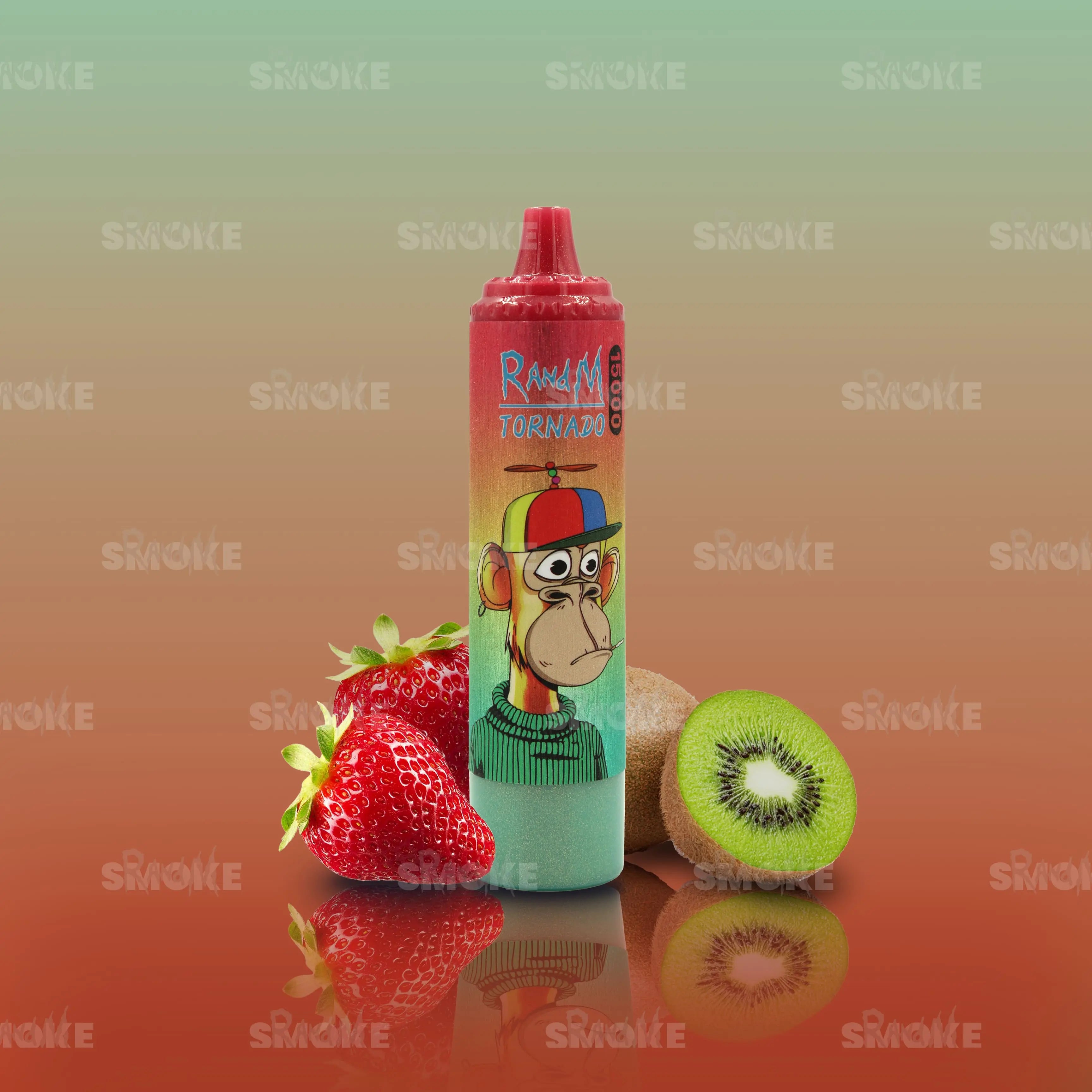 RandM Vape Tornado 15000 Strawberry Kiwi – Saftige Erdbeere trifft auf spritzige Kiwi – ein frischer, fruchtiger Mix