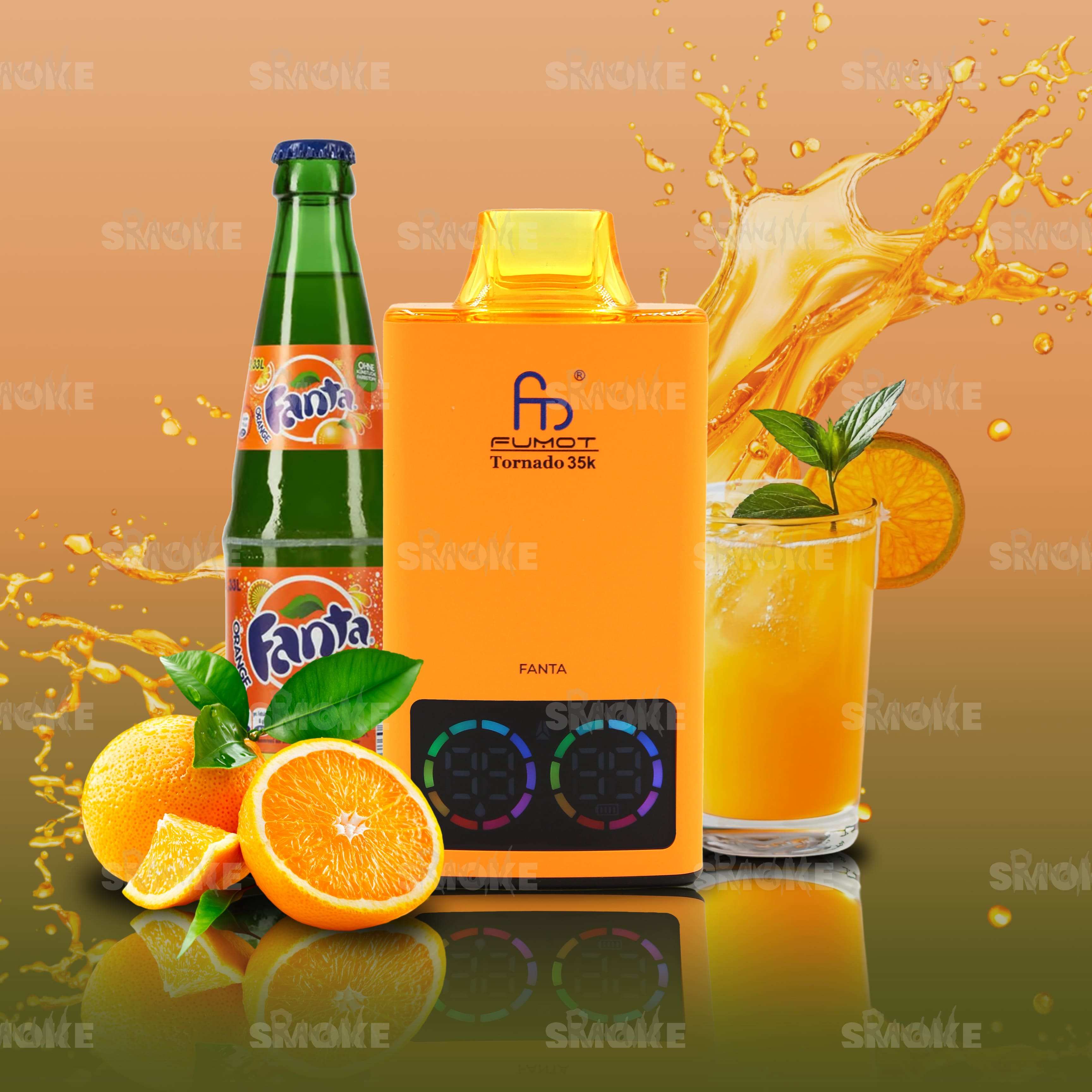RandM Vape Tornado 35000 Fanta – Spritziger Orangen-Limonadengeschmack inspiriert vom beliebten Kultgetränk