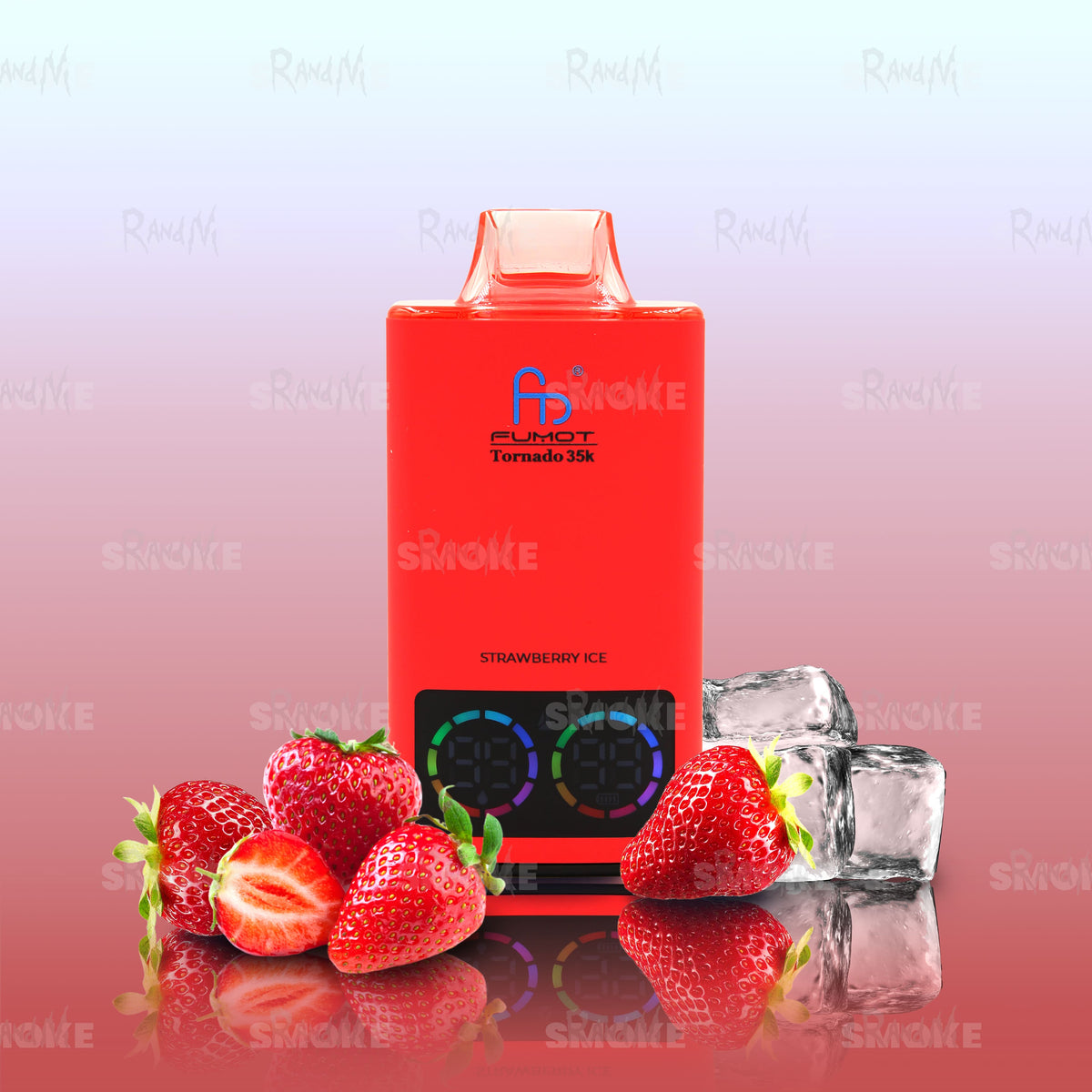 RandM Vape Tornado 35000 Strawberry Ice – Süße Erdbeere mit eiskaltem Kick für ein belebendes Dampferlebnis