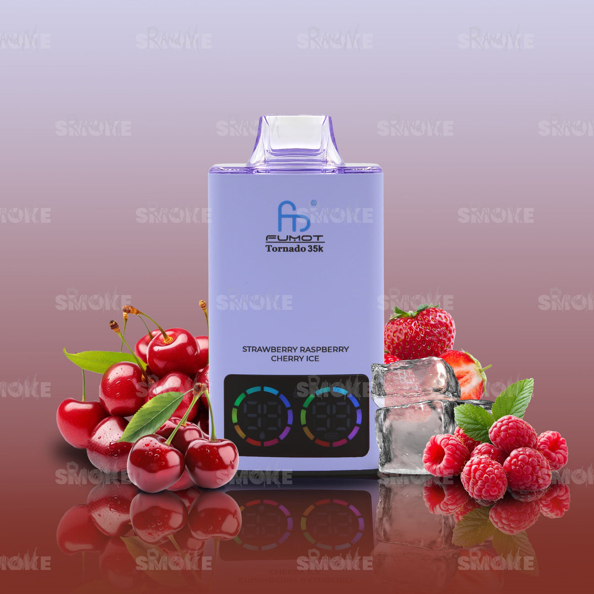 RandM Vape Tornado 35000 Raspberry Cherry Ice – Fruchtige Himbeere und süße Kirsche mit eisiger Frische für eine beerenstarke Kombination