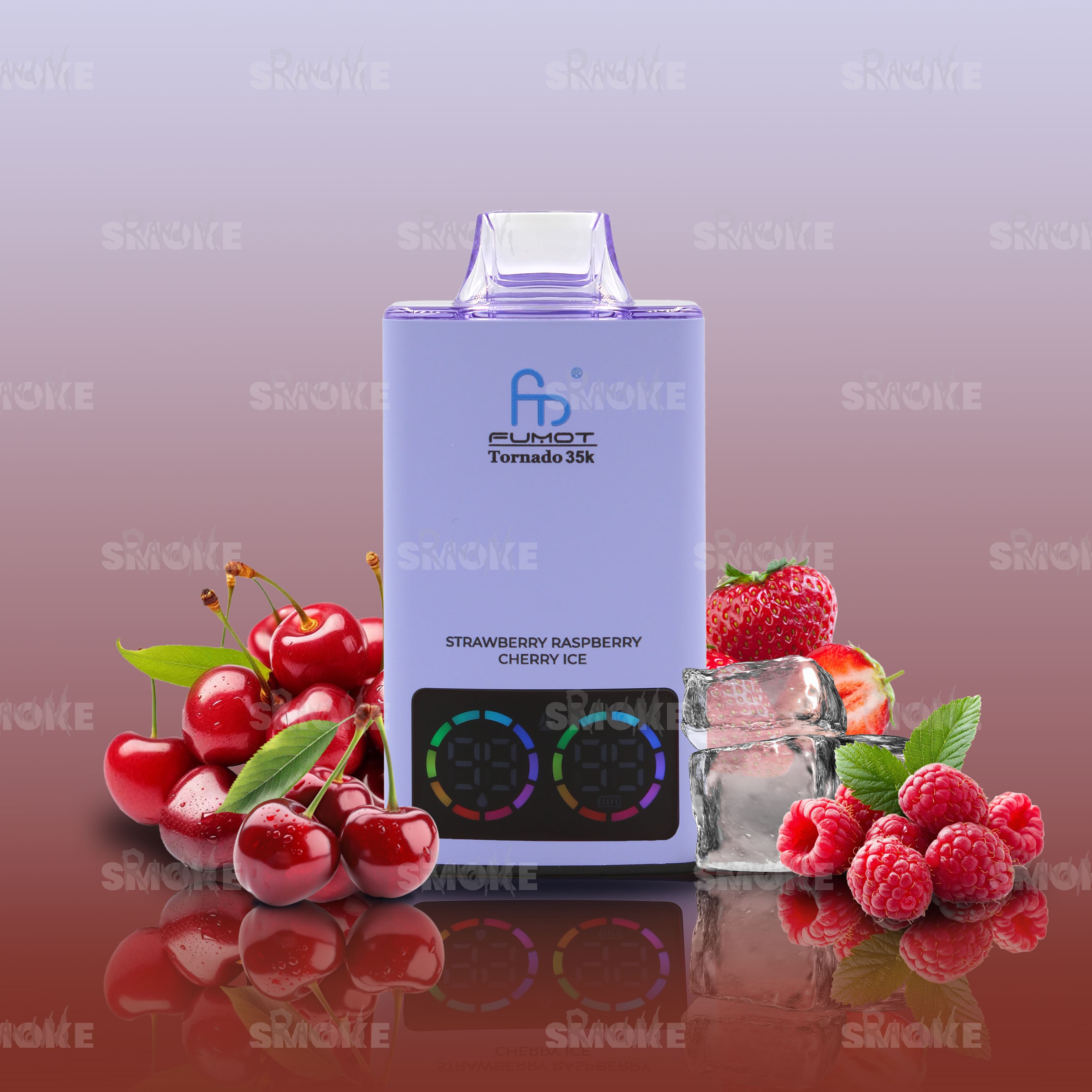 RandM Vape Tornado 35000 Raspberry Cherry Ice – Fruchtige Himbeere und süße Kirsche mit eisiger Frische für eine beerenstarke Kombination