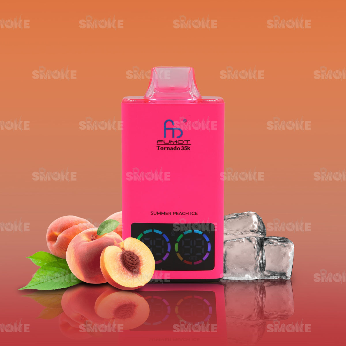 RandM Vape Tornado 35000 Summer Peach Ice – Reife Sommerpfirsiche kombiniert mit Ice für fruchtige Kühle