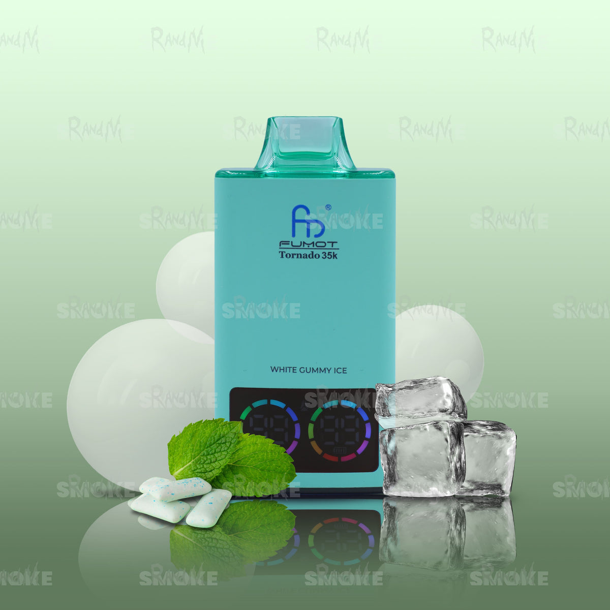 RandM Vape Tornado 35000 White Gummy Ice – Süßer Gummibärchen-Geschmack kombiniert mit einer eisigen Note
