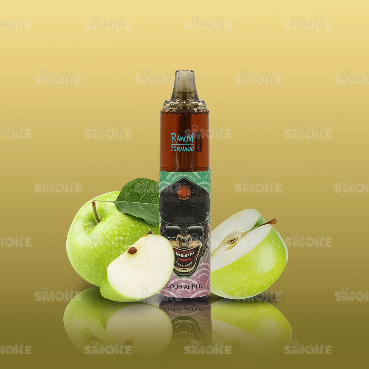 RandM Vape Tornado 7000 Sour Apple – Grüner Apfel mit einem extra sauren Kick – frisch und spritzig
