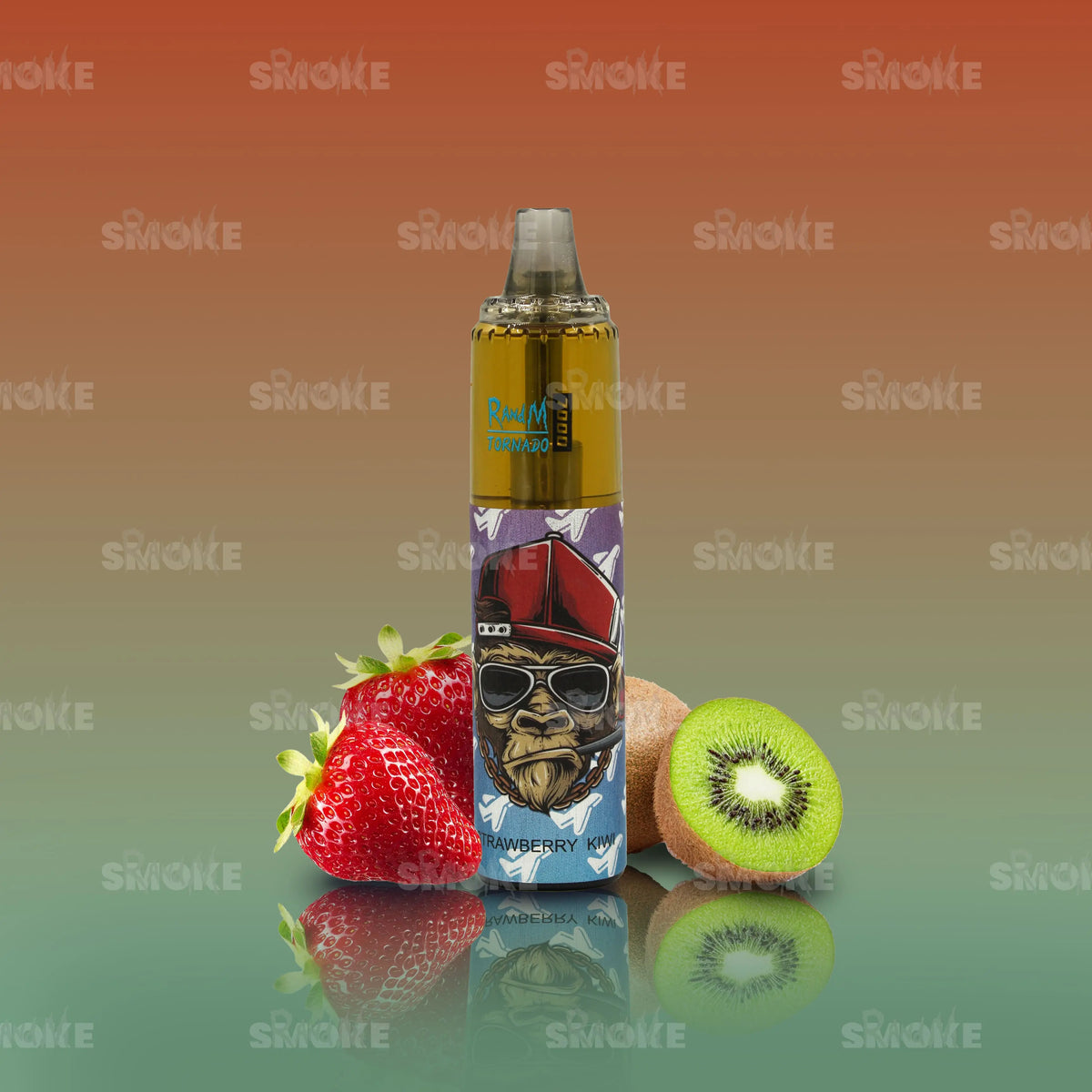 RandM Vape Tornado 7000 Strawberry Kiwi – Fruchtige Erdbeere kombiniert mit spritziger Kiwi für erfrischenden Genuss