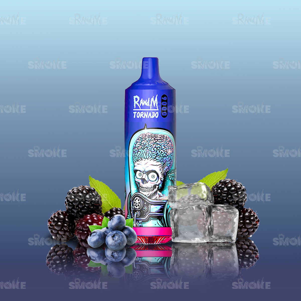 RandM Vape Tornado 9000 Black Ice – Frische Menthol-Note