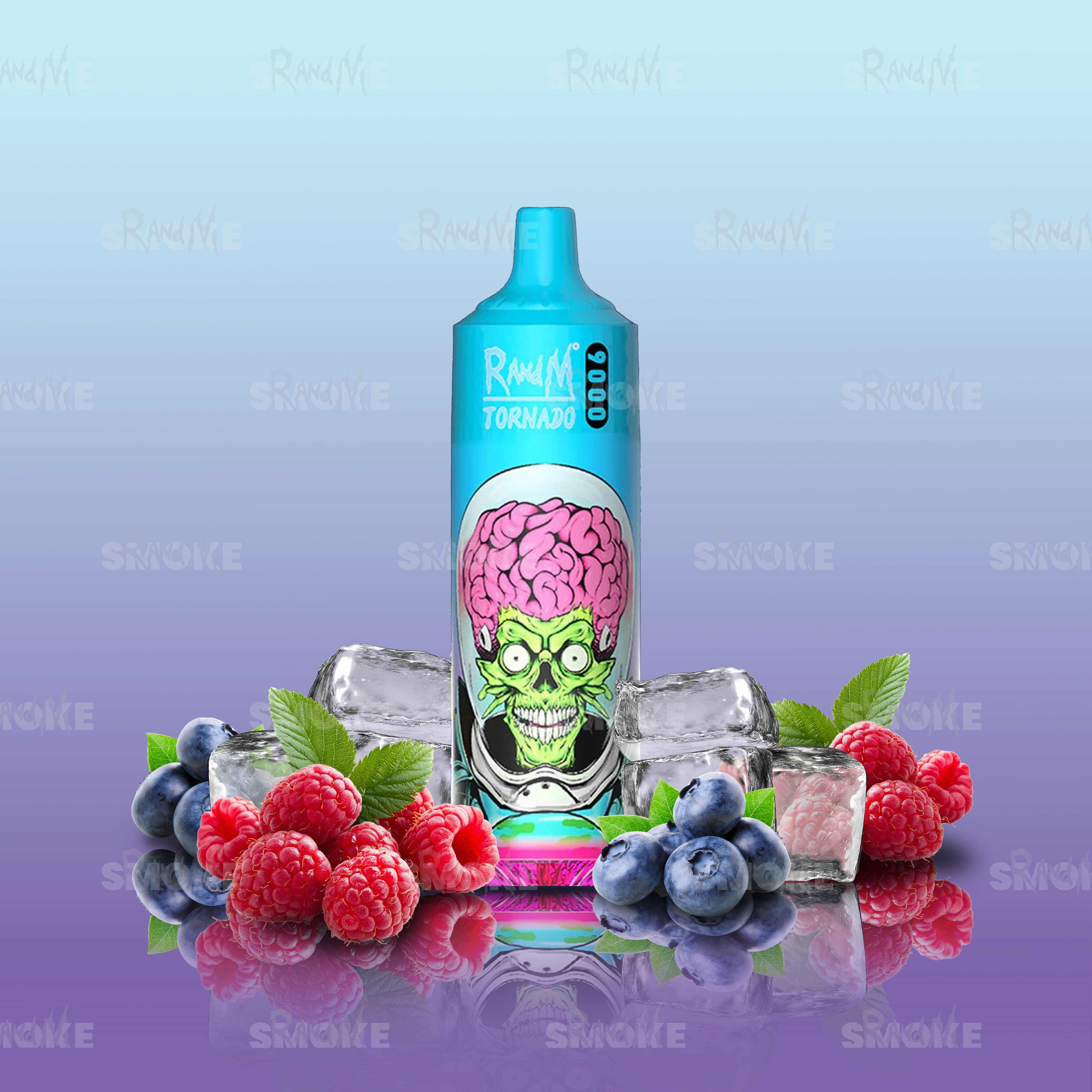 RandM Vape Tornado 9000 Blue Razz Ice – Süß-saurer Blaubeere-Himbeer-Geschmack mit Eis
