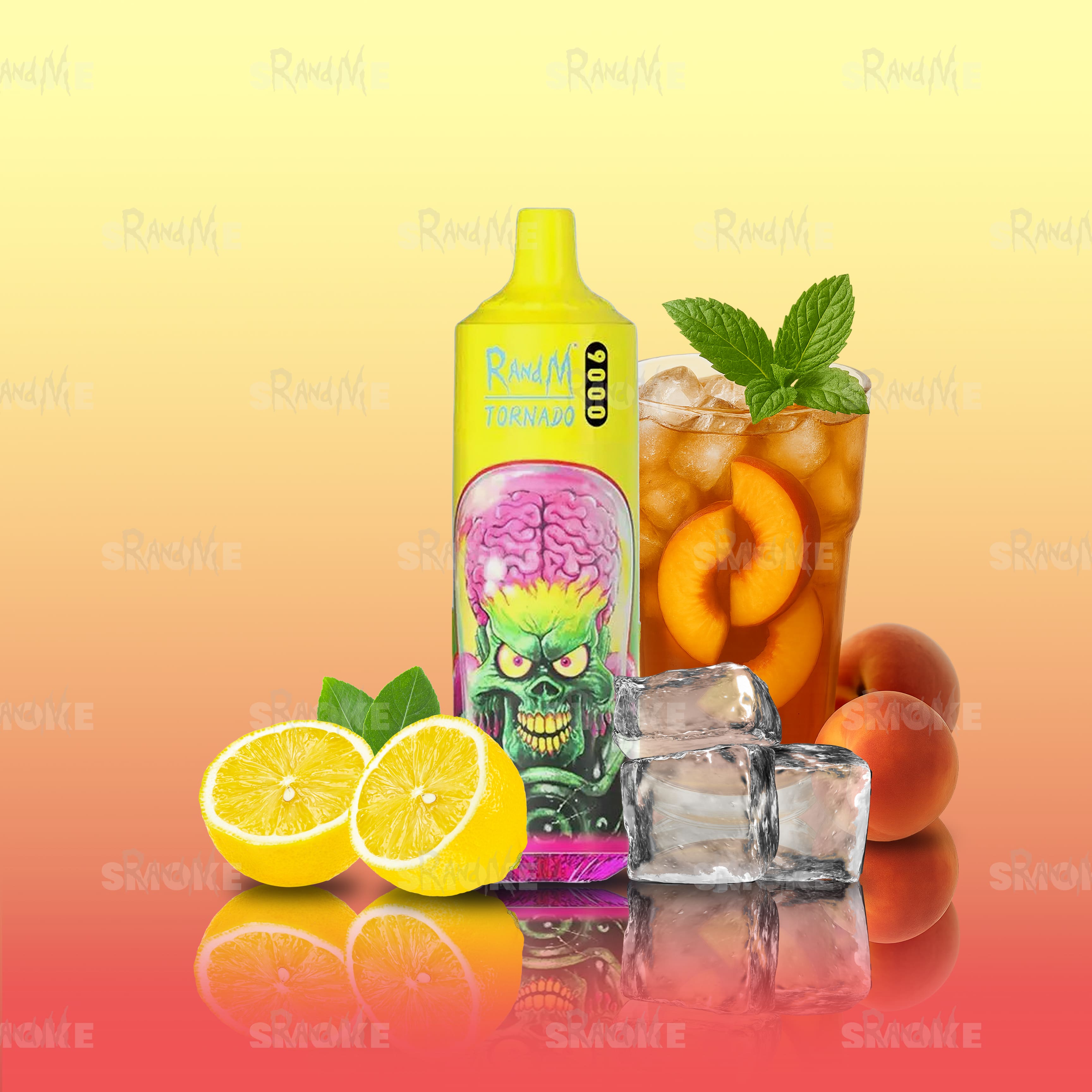 RandM Vape Tornado 9000 Peach Lemonade – Erfrischende Pfirsich-Limonade
