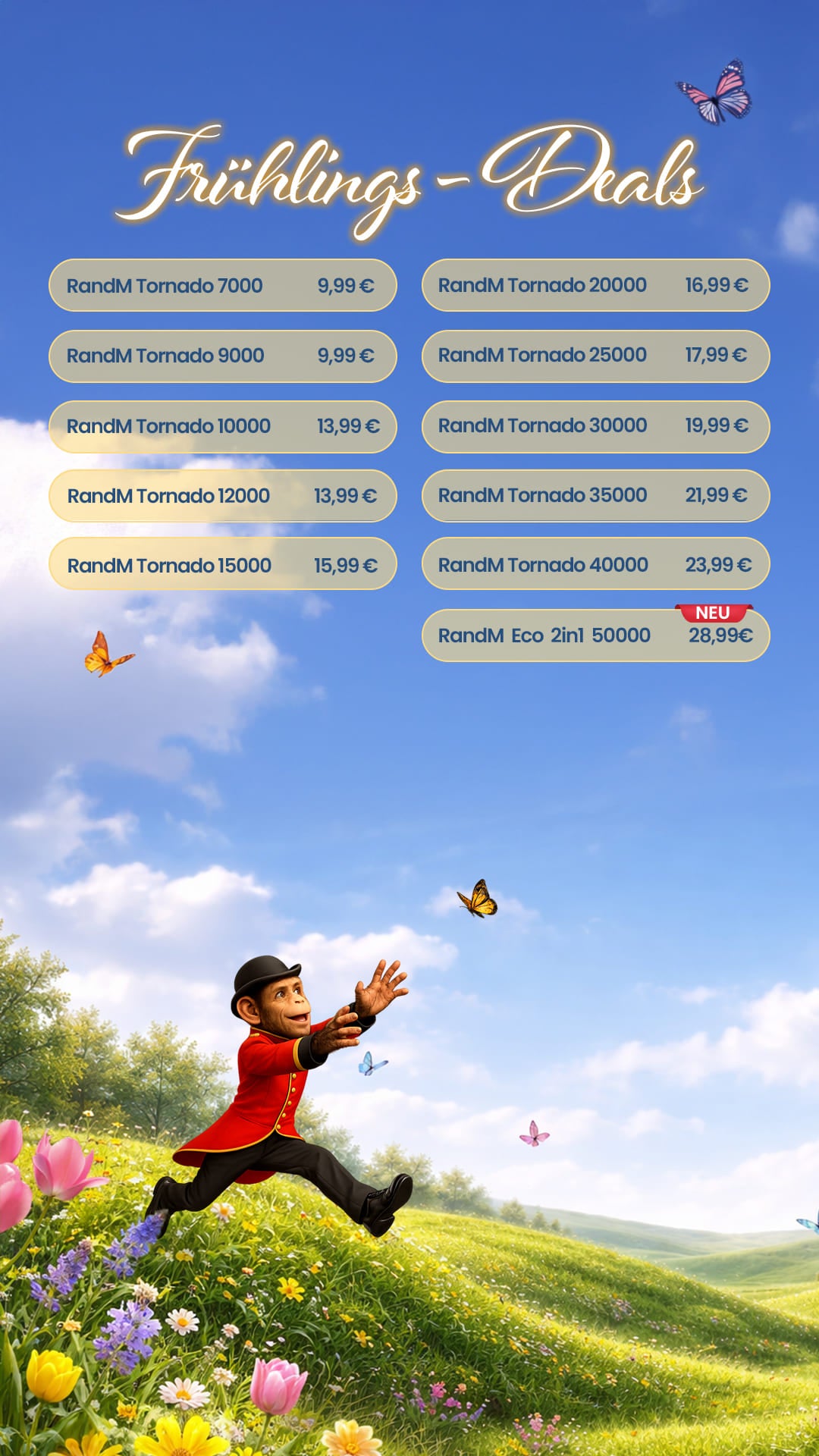 RandM Vapes Preisübersicht Frühling Mobil – Preise und Modelle im Überblick