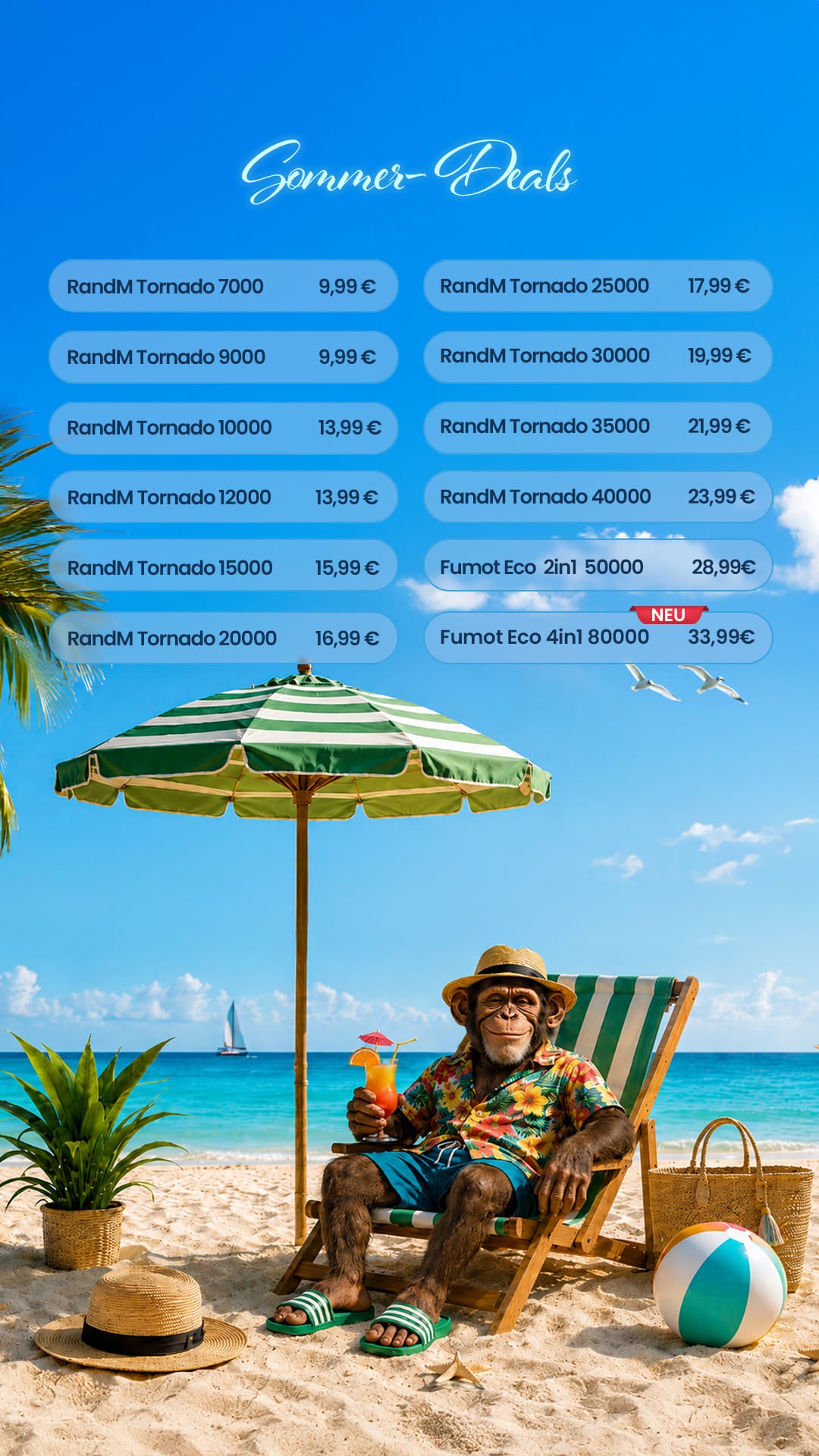 RandM Vapes Preisübersicht Sommer für Mobilgeräte – aktuelle Modelle und Preise