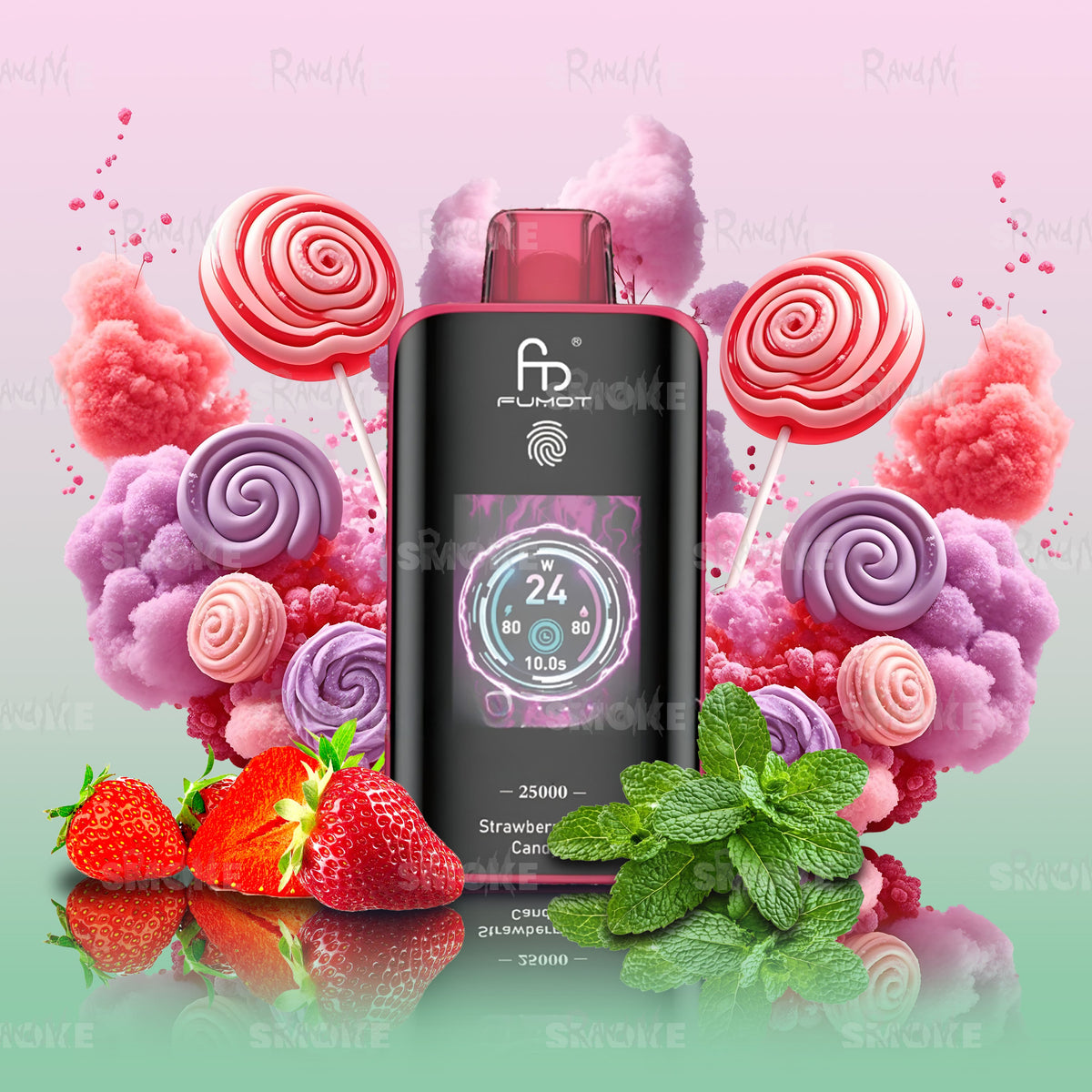 RandM Tornado Vape 25000 Strawberry Mint Candy – Erdbeere mit Minzbonbon