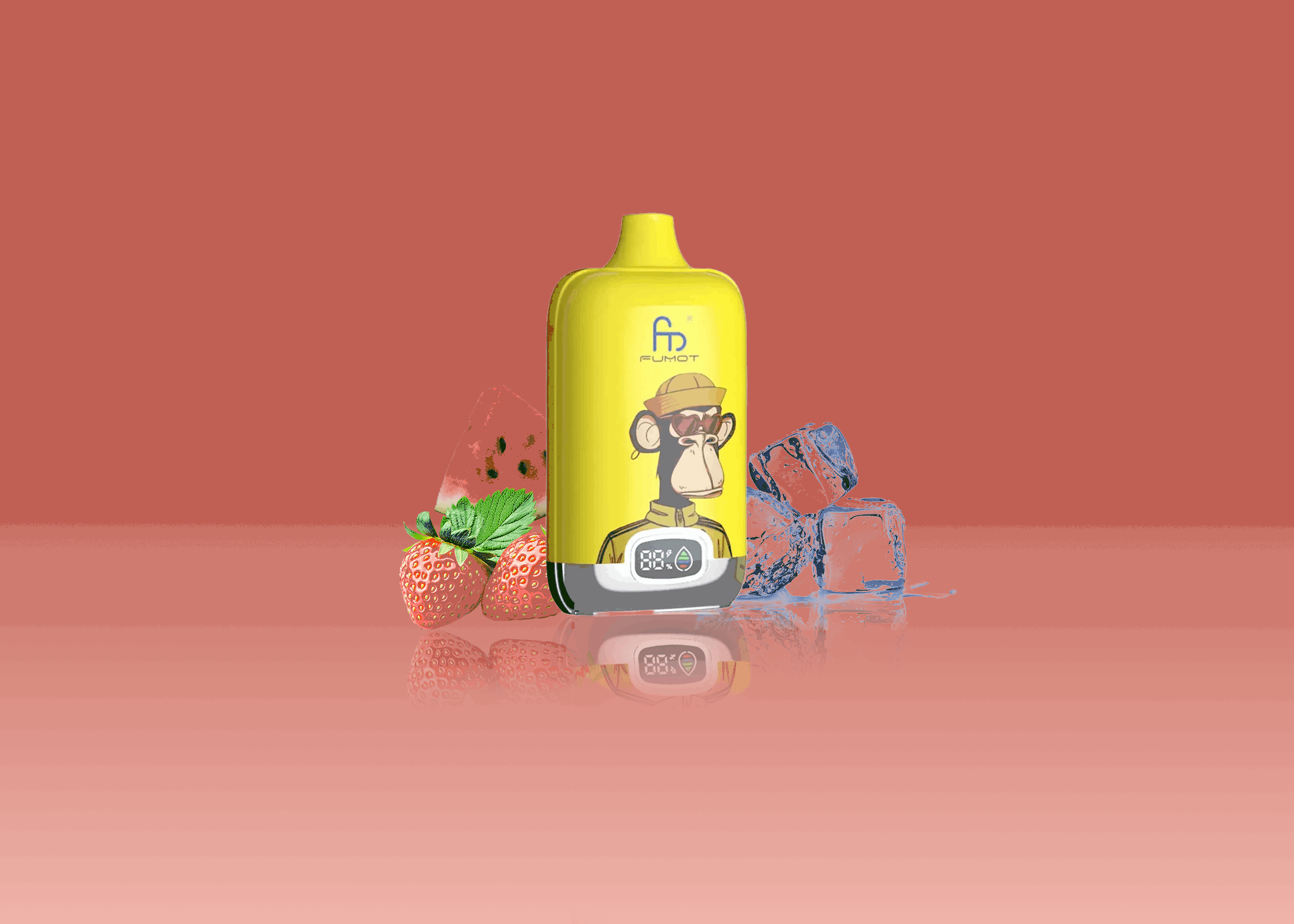 RandM Vape Tornado 12000 Strawberry Watermelon – Perfekter Mix aus süßer Erdbeere und Wassermelone