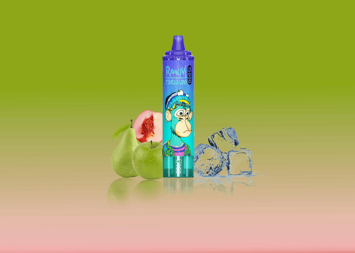 RandM Vape Tornado 15000 Apple Peach Pear – Saftige Kombination aus Apfel, Pfirsich und Birne