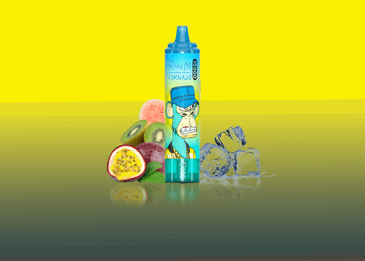 RandM Vape Tornado 15000 Kiwi Passionfruit Guava – Exotische Kombination aus Kiwi, Passionsfrucht und Guave