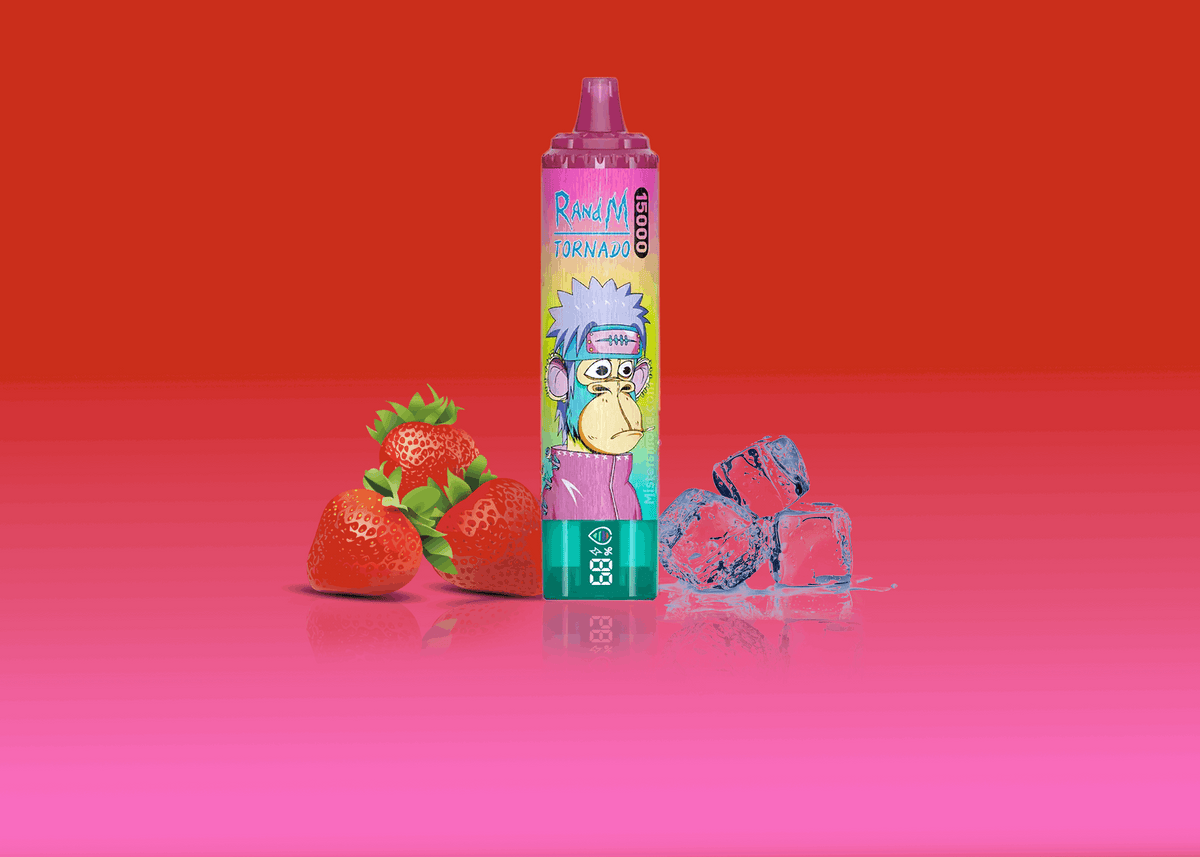 RandM Vape Tornado 15000 Strawberry Ice – Fruchtige Erdbeere mit einer kühlen Ice-Note