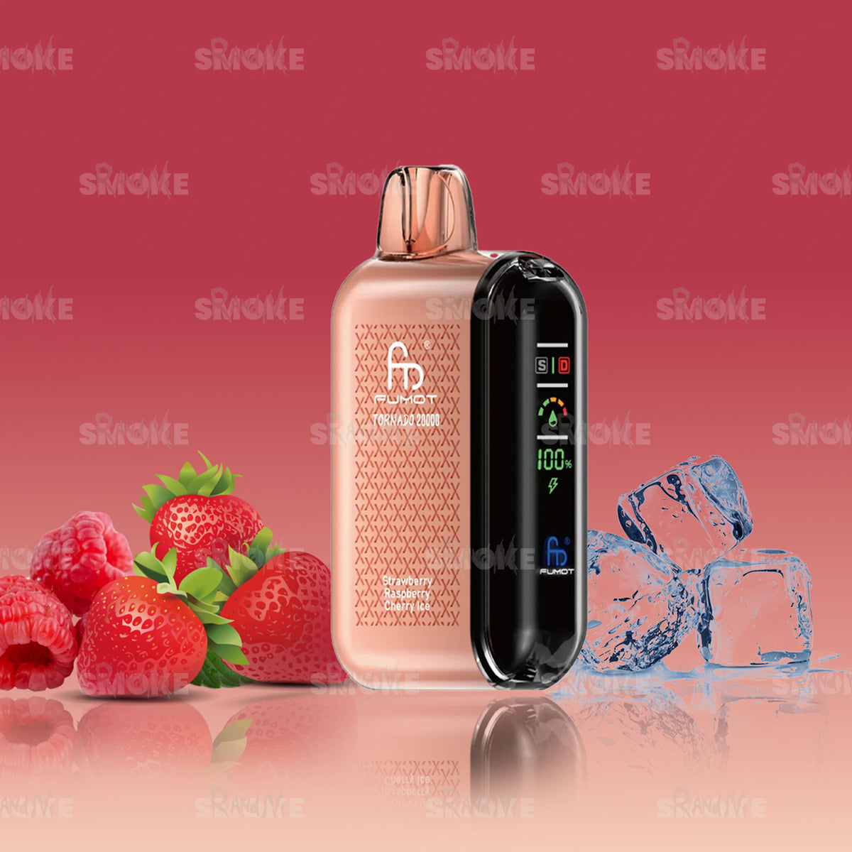 RandM Tornado Vape 20000 Strawberry Raspberry Cherry Ice – Fruchtiger Dreiermix mit Eis