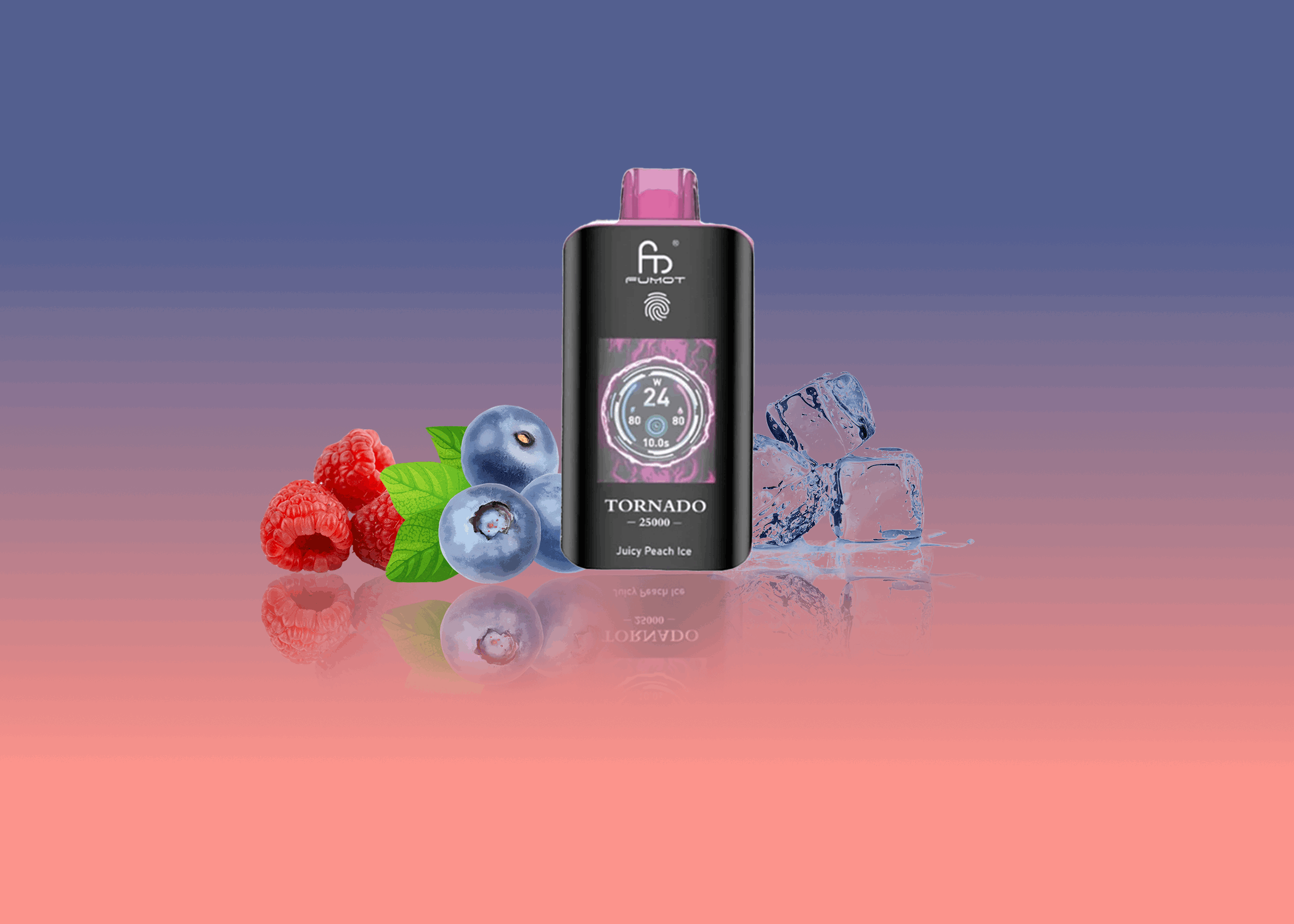 RandM Vape Tornado 25000 Blueberry Raspberry – Fruchtige Kombination aus Blaubeeren und Himbeeren