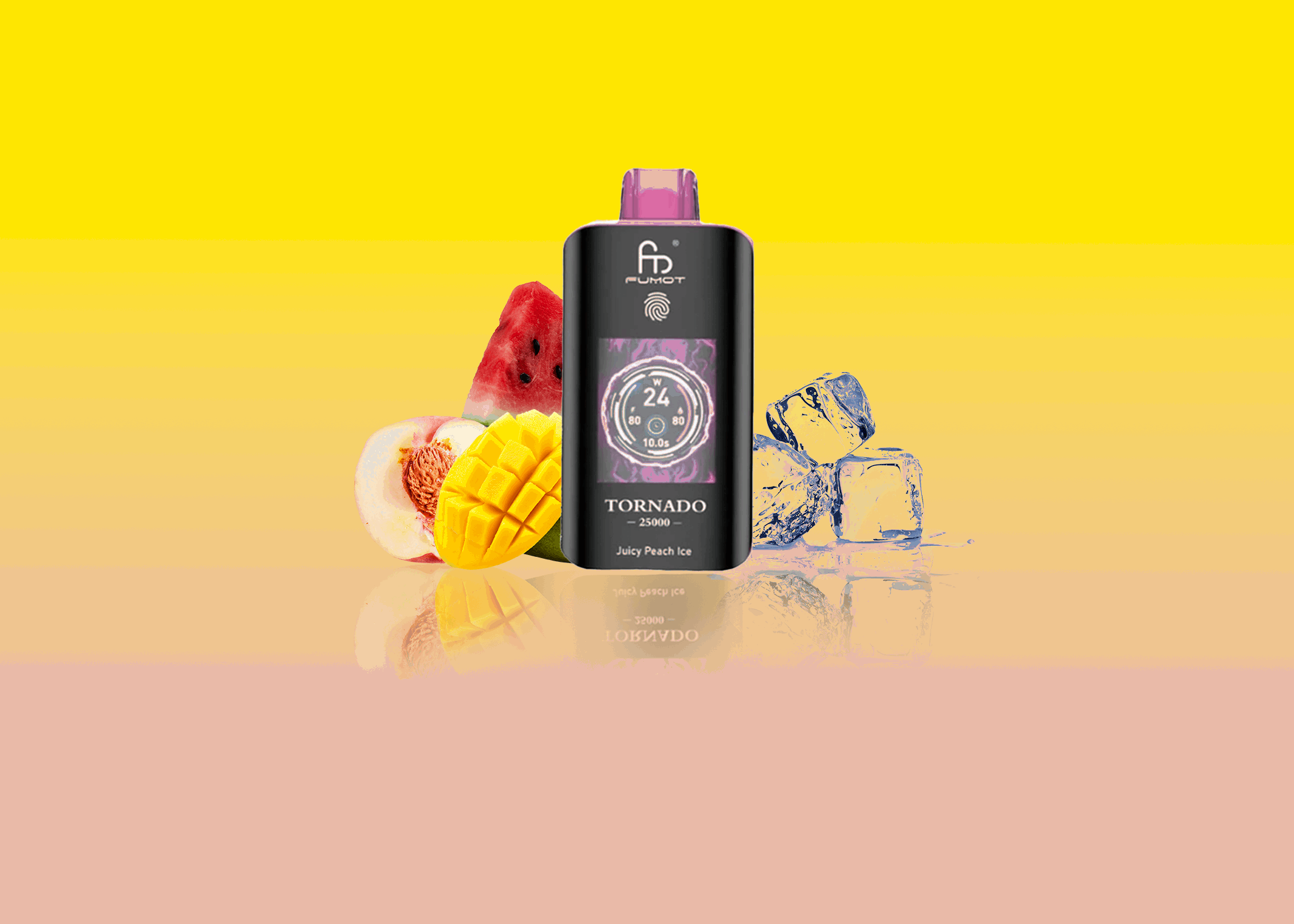 RandM Vape Tornado 25000 Peach Mango Watermelon – Fruchtige Mischung aus Pfirsich, Mango und Wassermelone