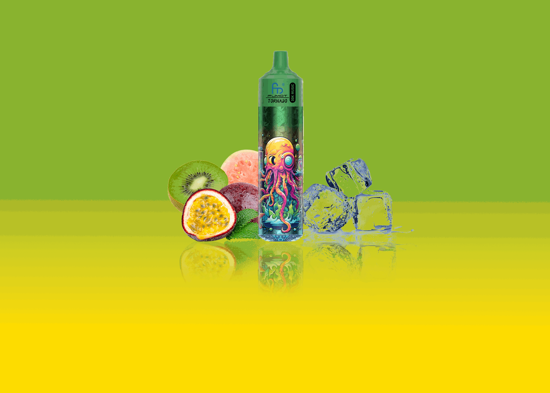 RandM Vape Tornado 30000 Kiwi Passion Fruit Guava – Tropische Kiwi mit Passionsfrucht und Guave