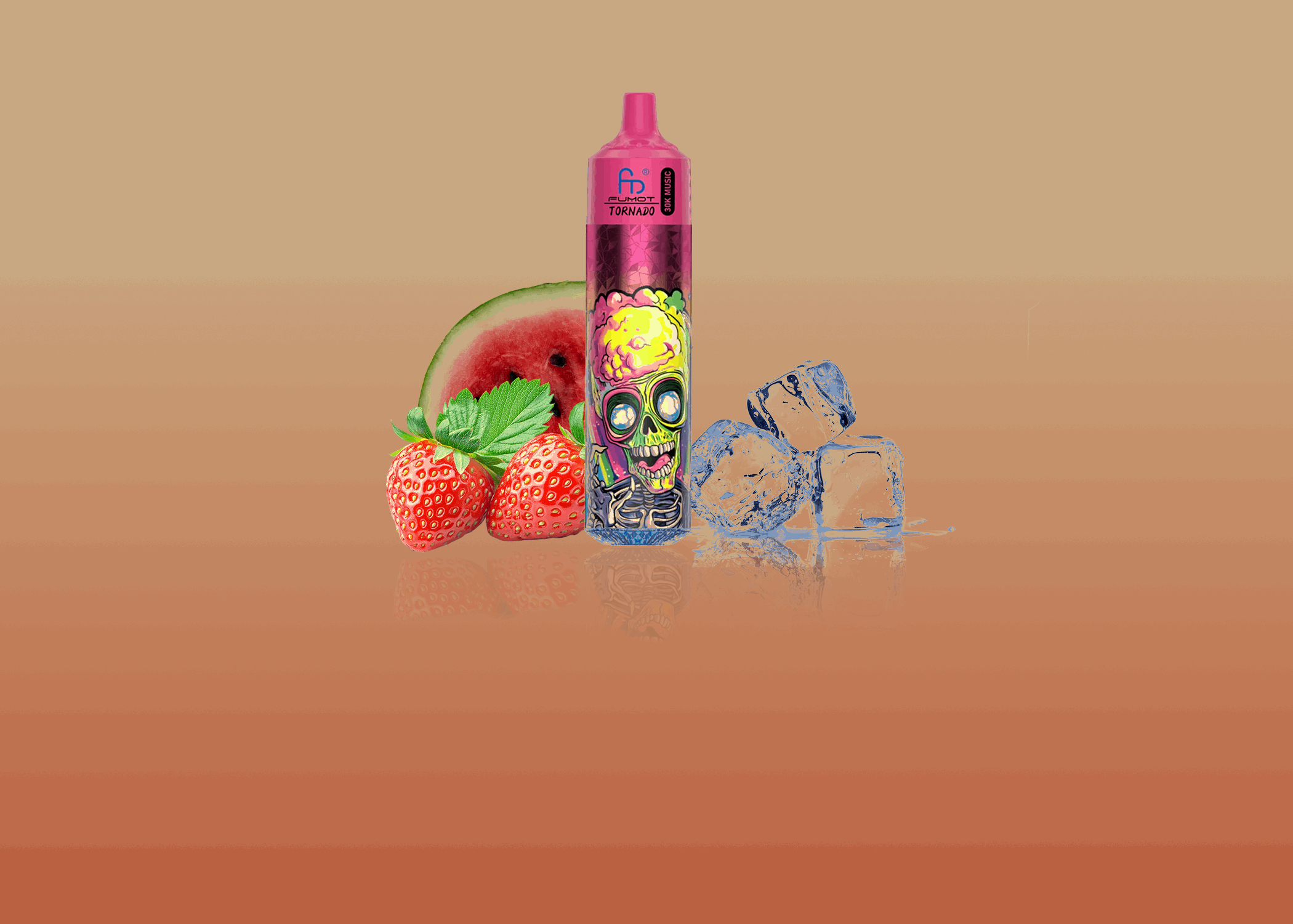 RandM Vape Tornado 30000 Strawberry Melone – Fruchtige Erdbeere gepaart mit saftiger Melone