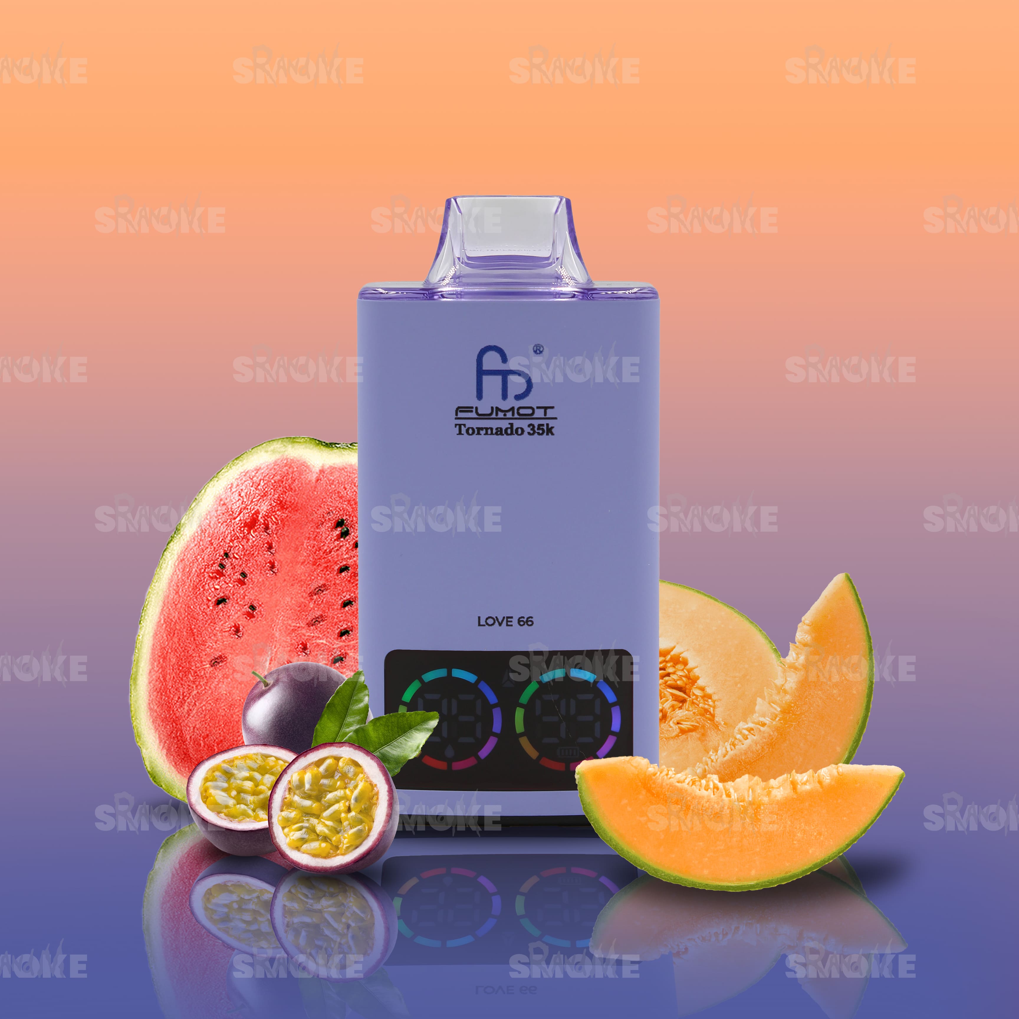 RandM Vape Tornado 35000 Love 66 – Fruchtiger Mix aus Honigmelone, Wassermelone und Beeren für ein süß-verführerisches Aroma