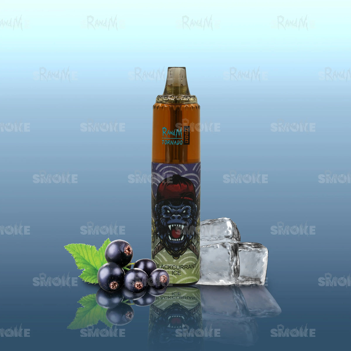 RandM Vape Tornado 7000 Blackcurrant Ice – Kräftige Schwarze Johannisbeere kombiniert mit einer kühlen Ice-Note für erfrischenden Genuss