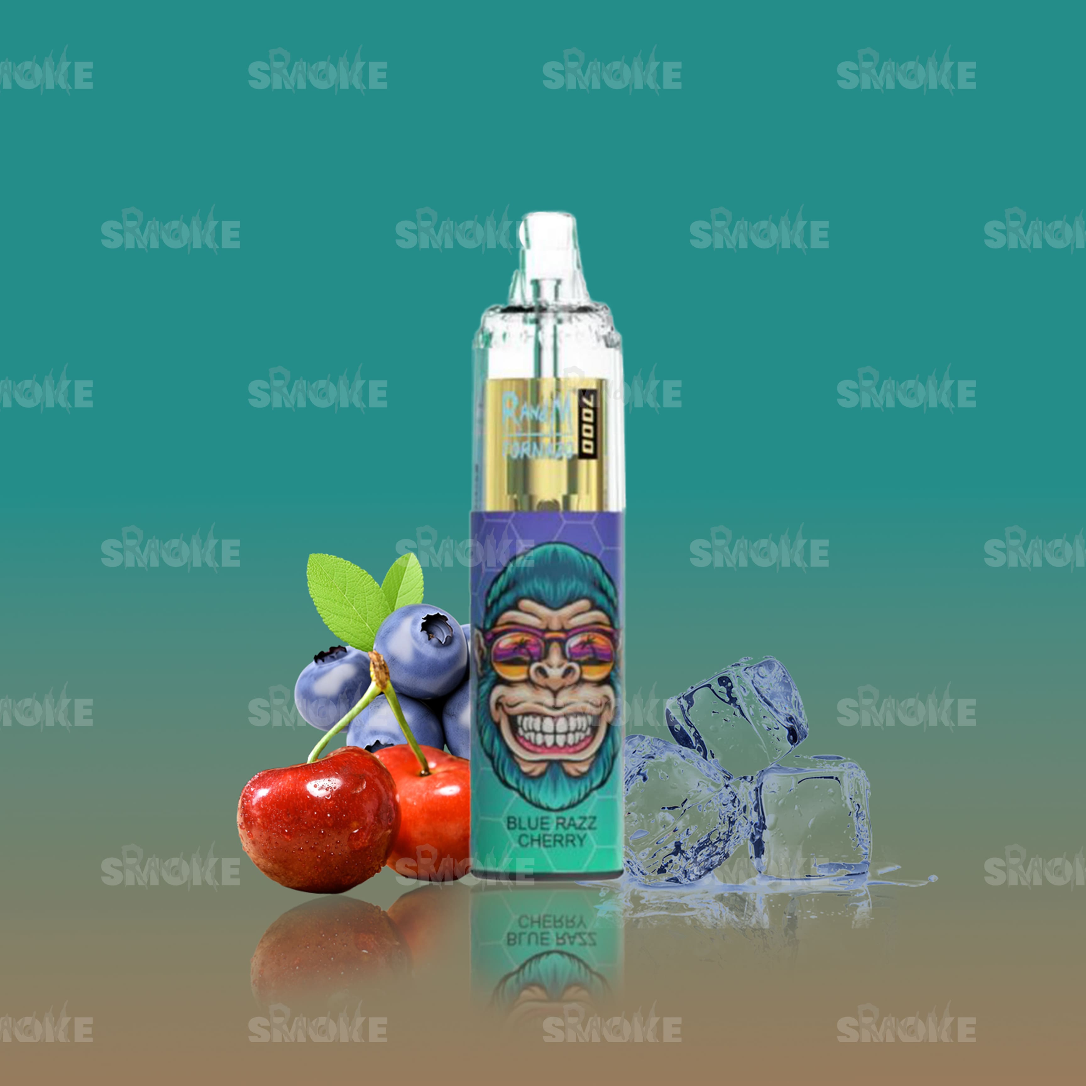 RandM Tornado Vape 7000 Blue Razz Cherry – Süß-saurer Mix aus Himbeere und Kirsche