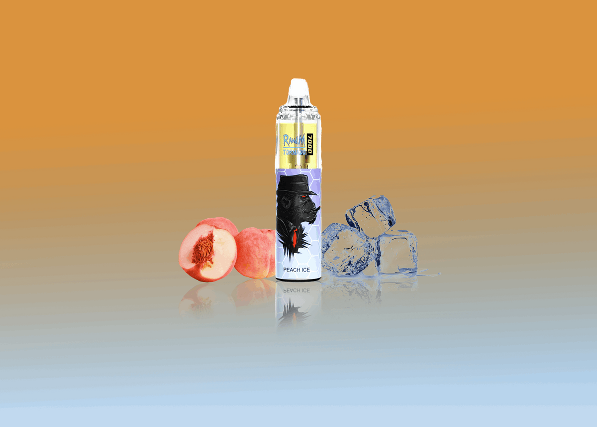 RandM Vape Tornado 7000 Peach Ice – Fruchtiger Pfirsich mit einer kühlen Ice-Note