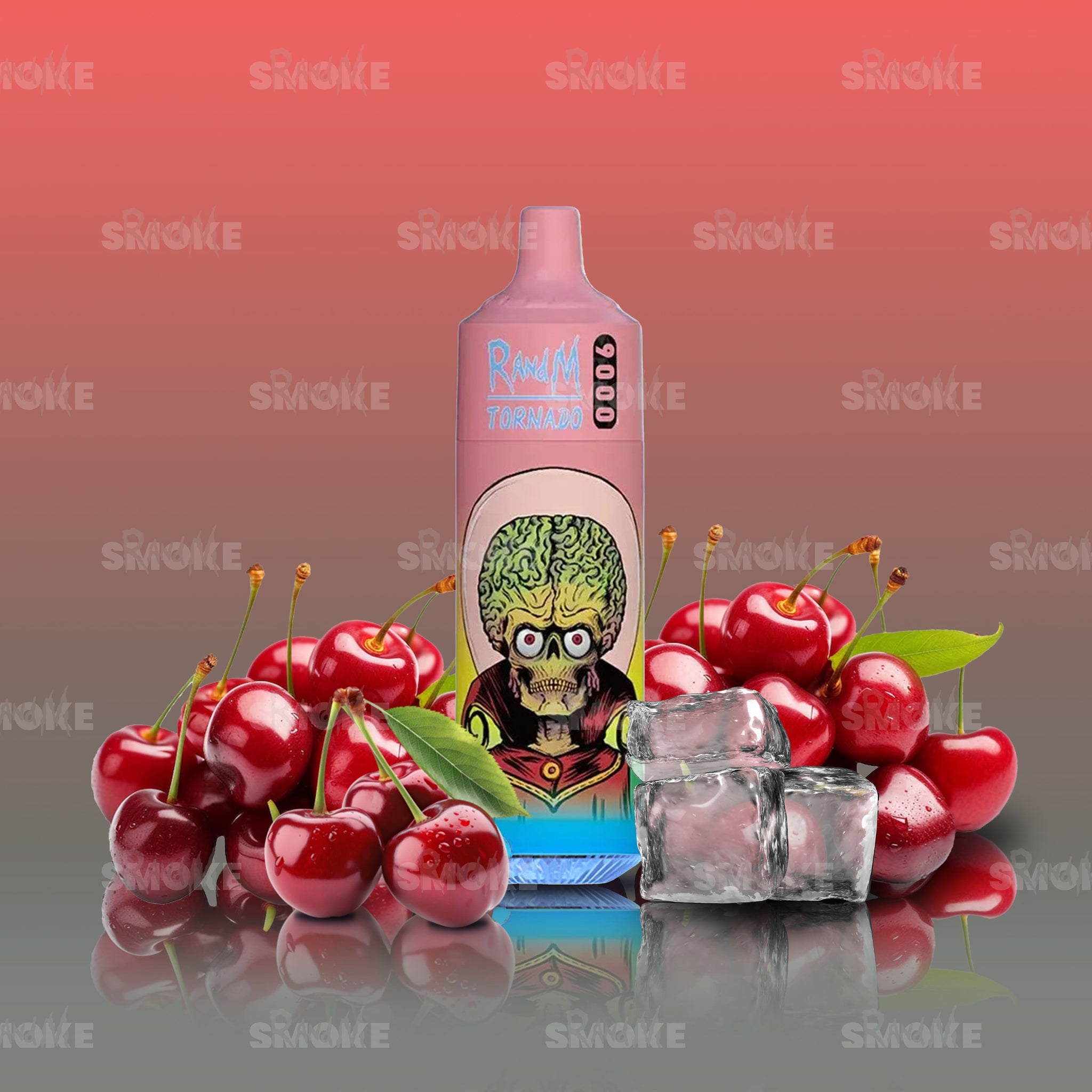 randm tornado 9000 cherry Randm Tornado 9000 0mg Cherry Peach Lemonade 9000 Disposable – Royal Vapes main image 1