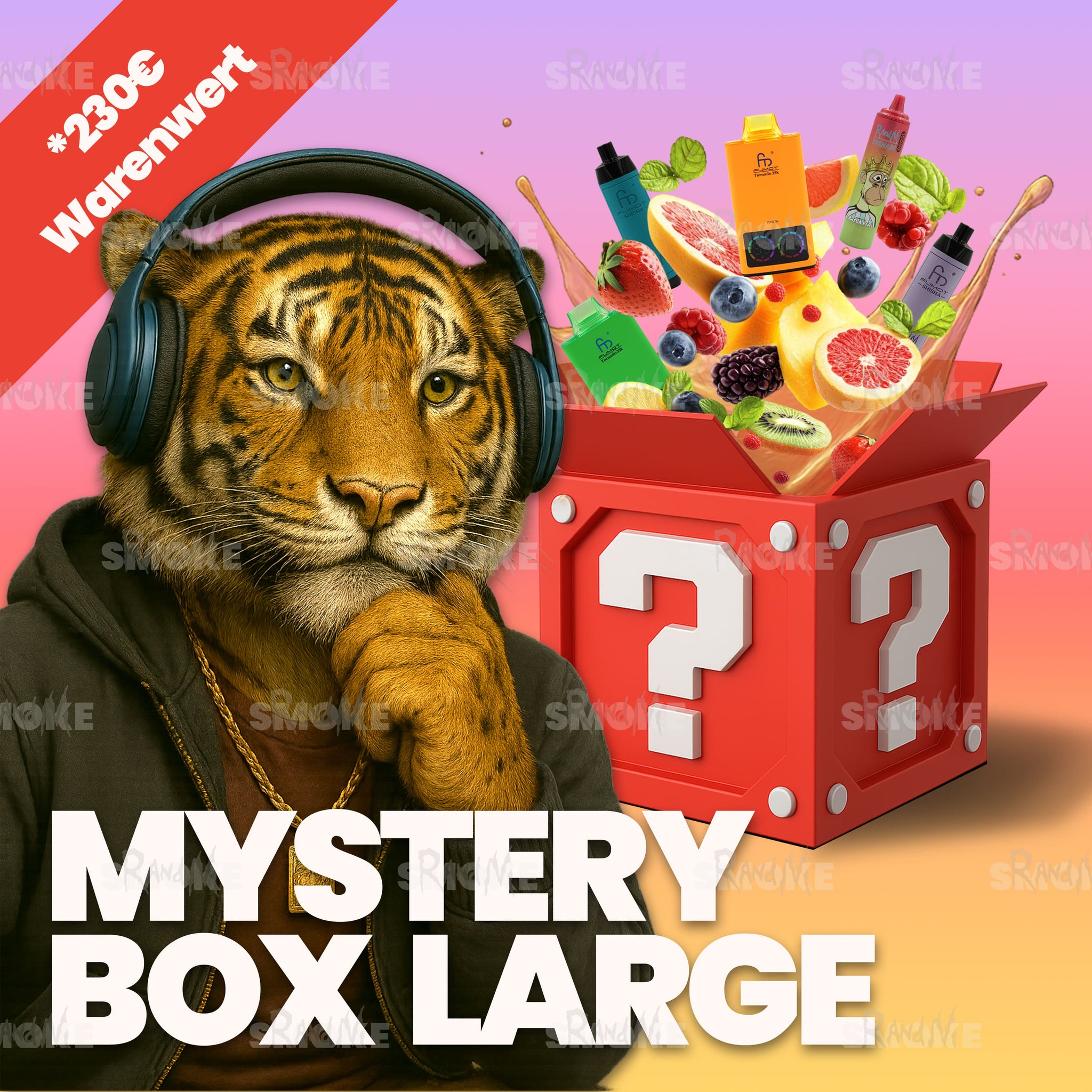 RandM Mystery Box Large – Über 230 € RandM Vapes erleben