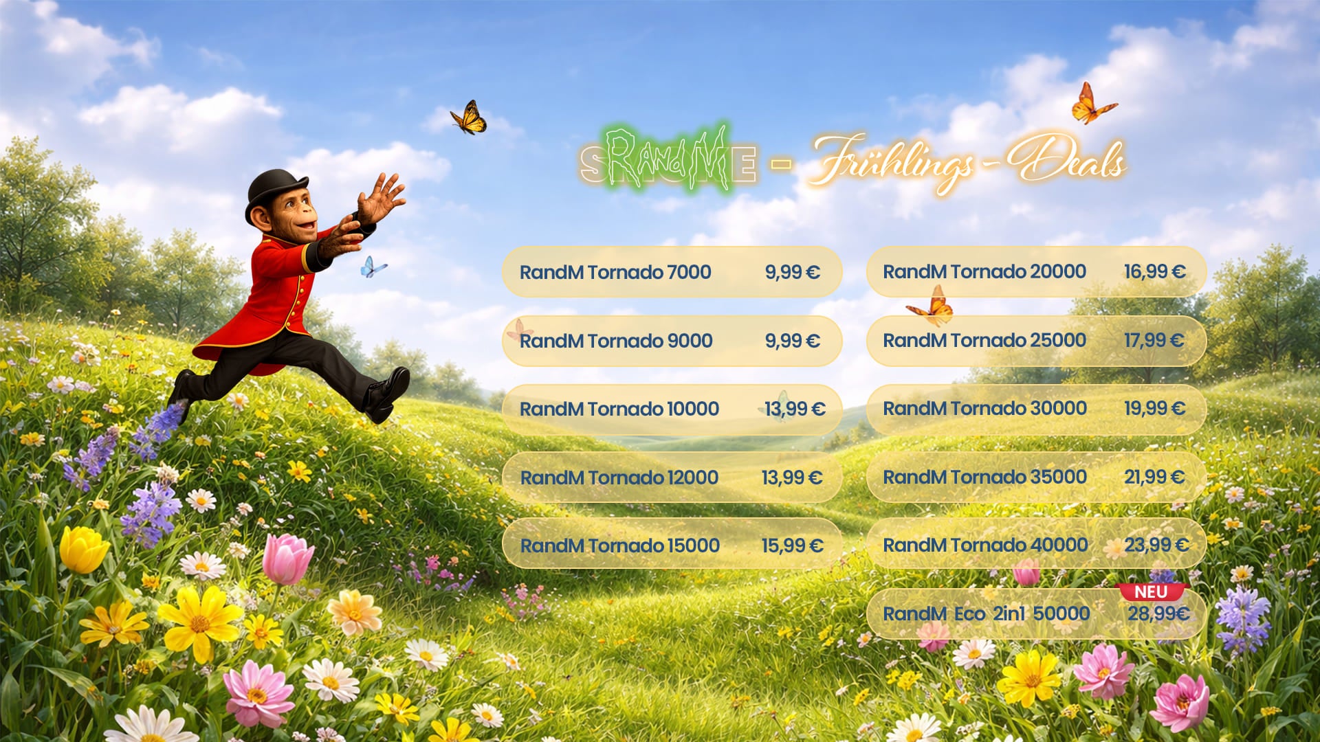 RandM Vapes Preisübersicht Frühling Web – aktuelle Modelle und Preise